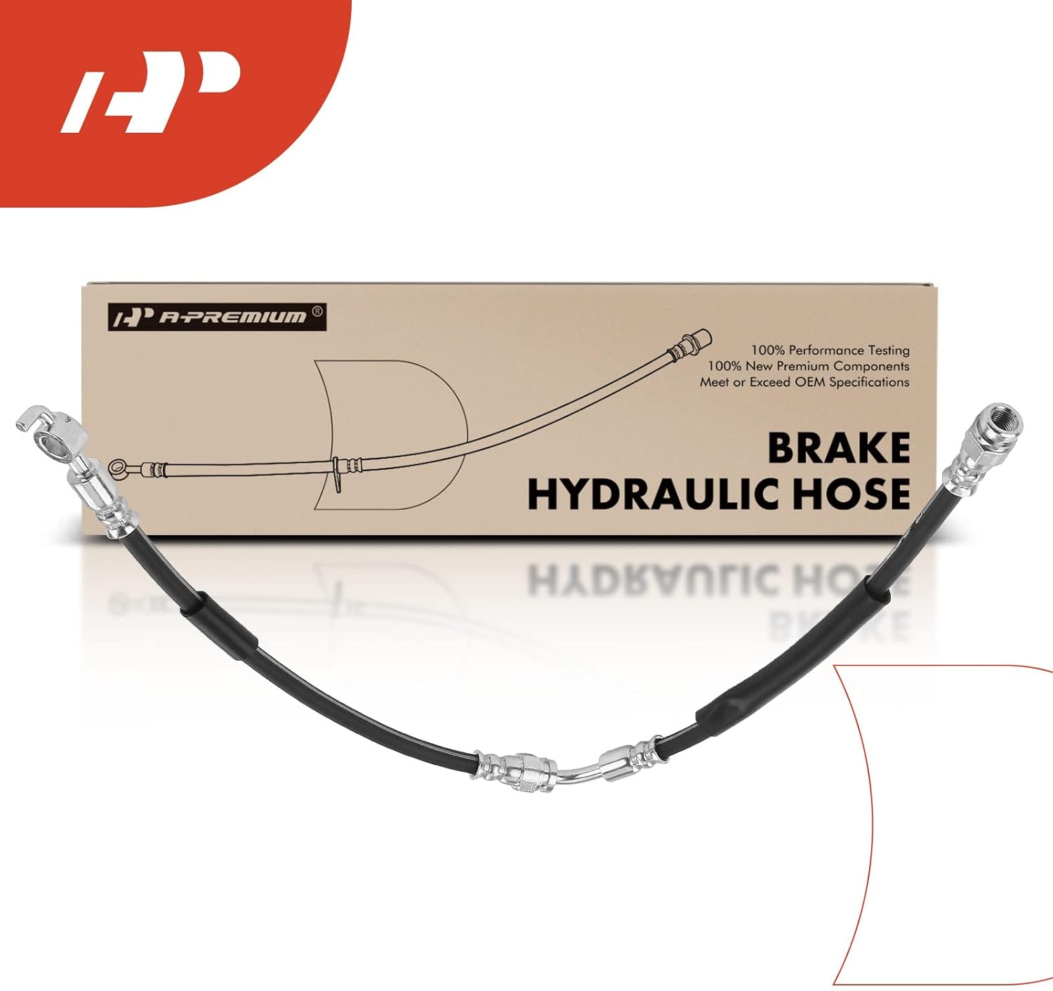 A-Premium Front Driver Brake Hydraulic Hose Compatible with Select Ford Models - Ranger 2013 2014 2015 2016 2017
