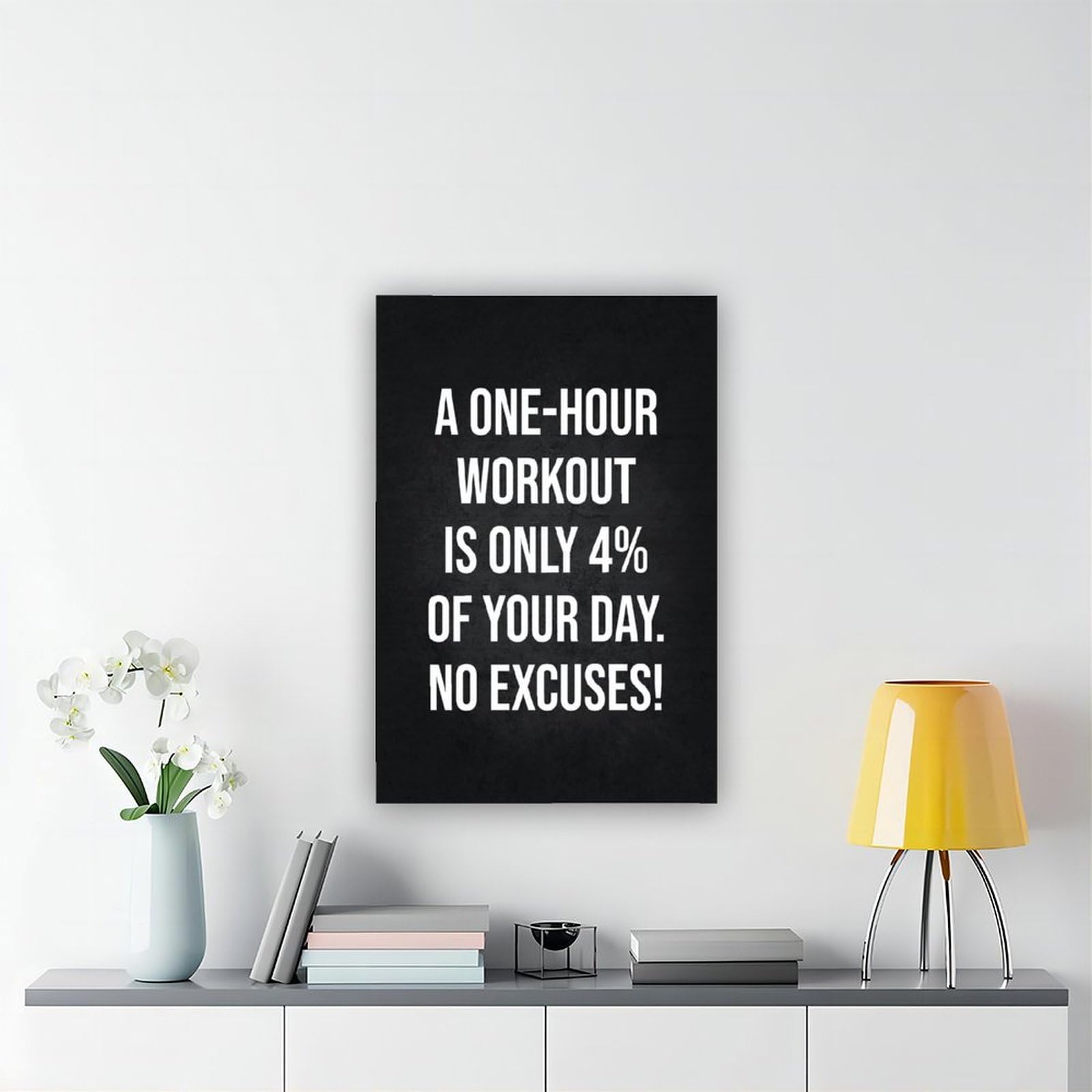 Cartel motivacional con impresión motivacional de entrenamiento 4% de día para decoración de habitación, pósteres inspiradores, arte de pared, 60 x 90 cm