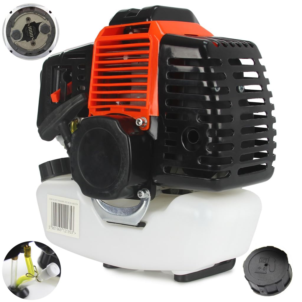 IMJ-Global Motor de Explosión de Gasolina Mezcla | 2 Tiempos | Monocilíndrico | 42cc | Capacidad de Tanque 1,2 Litros | Refrigeración por Aire | Universal | para Desbrozadora Cortacésped Rasacésped
