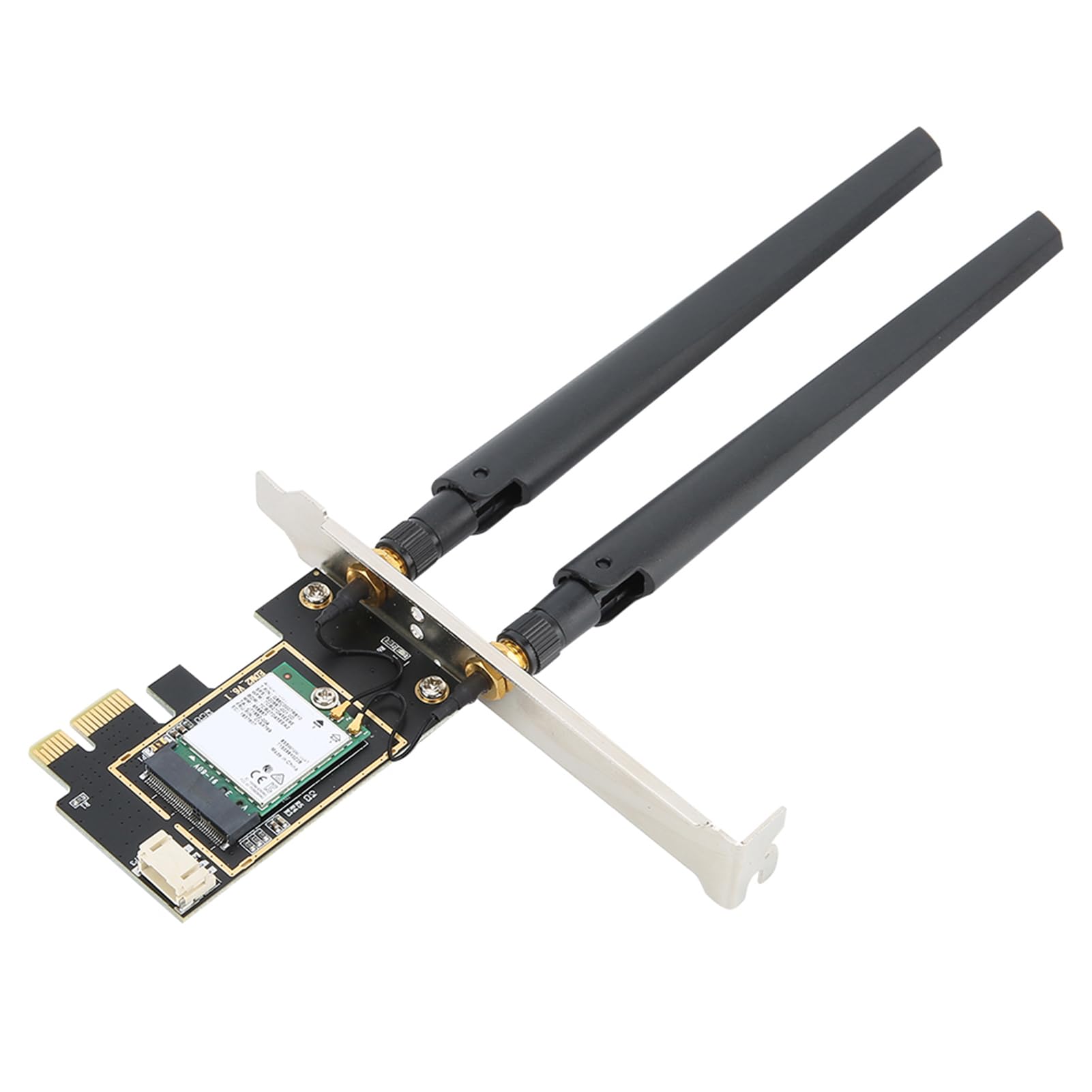 Jectse Carte Réseau Fil Double Bande, 1730 Mbps PCIe WiFi 6 9260NGW 5.0, avec Antenne 8DBi à Gain élevé, pour 10 OS