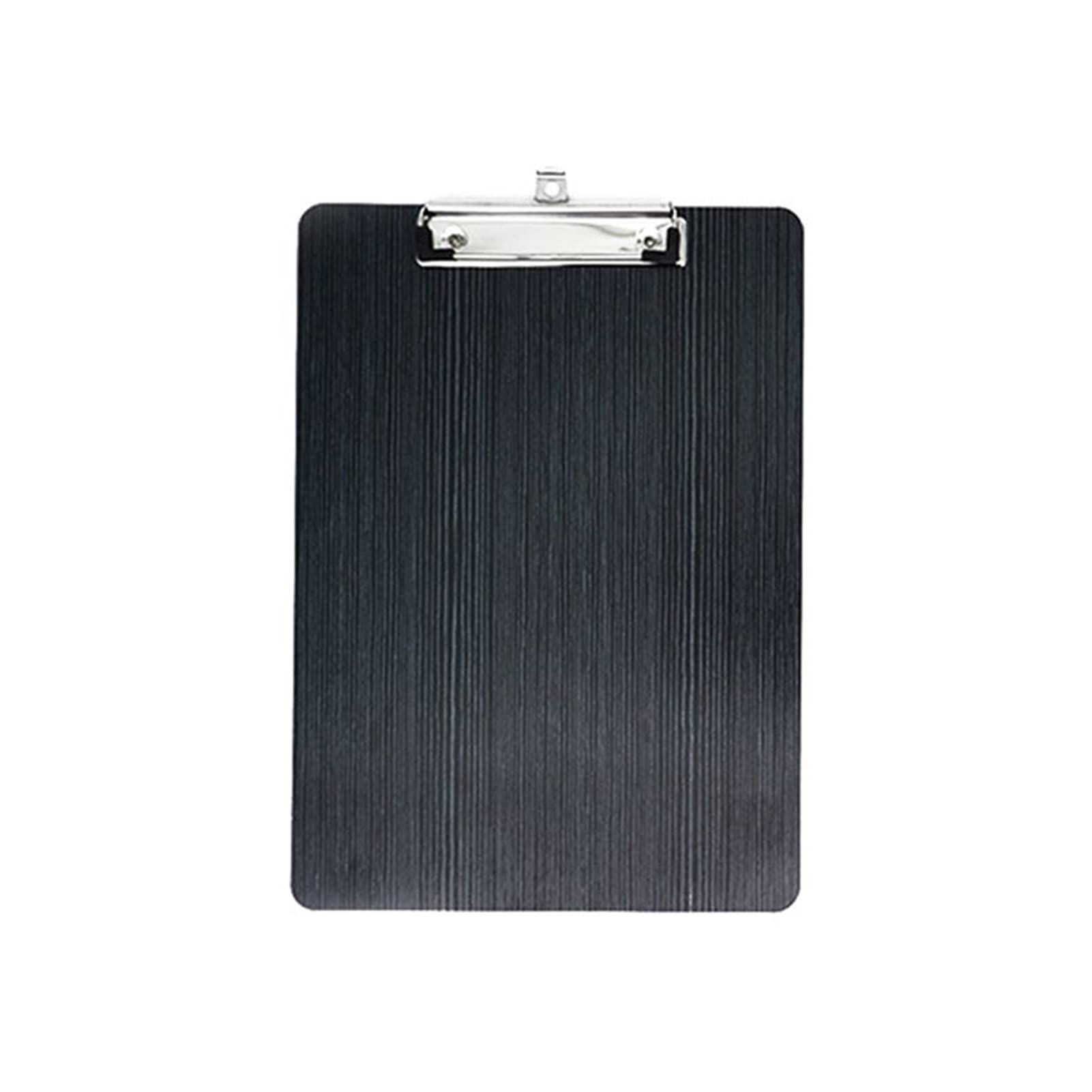 Basics, portablocco in legno rigido, per fogli A4, con clip a basso profilo, per ufficio, classe, casa, viaggi, cartelle in plastica (nero)
