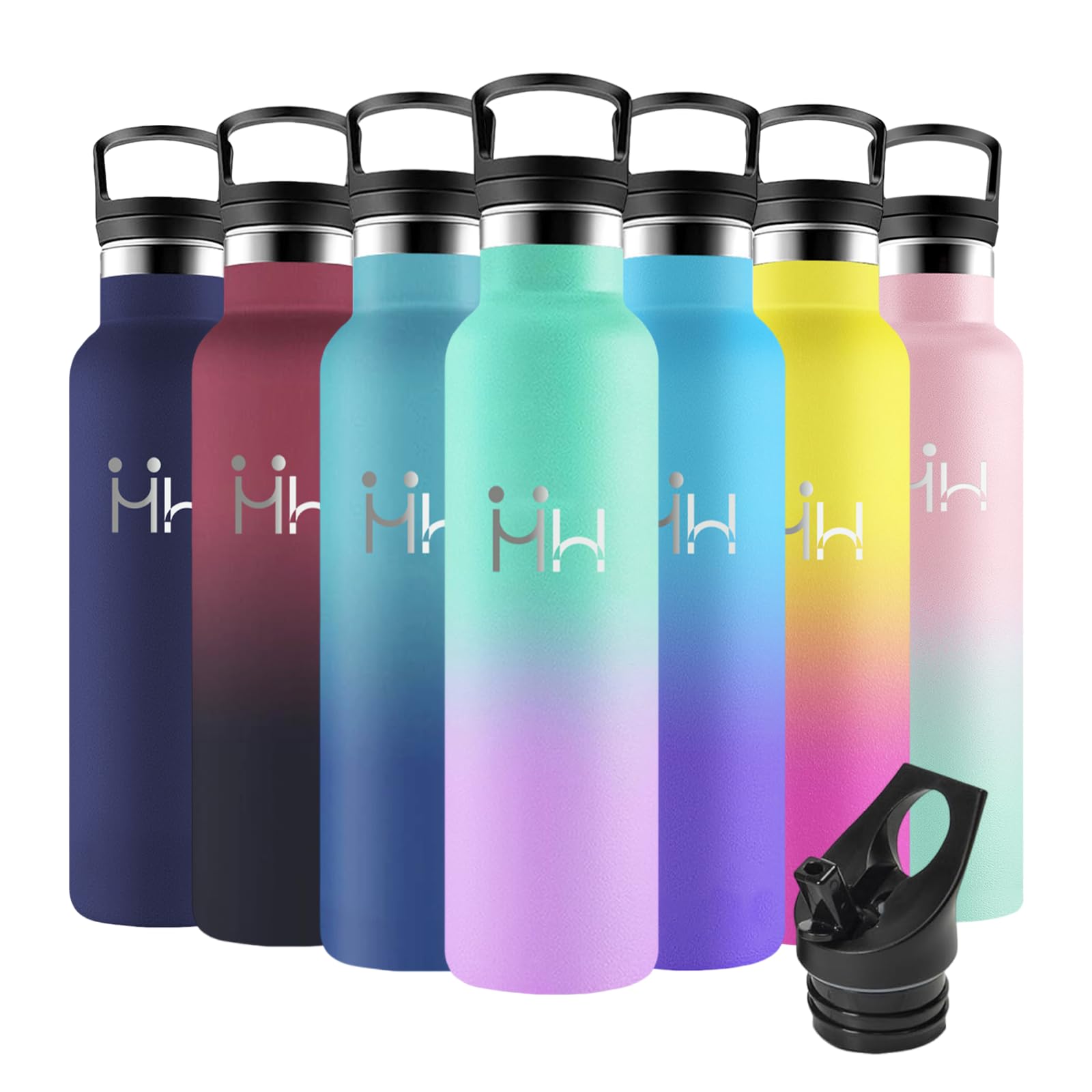 Motswedi Stainless Steel Drinking Bottle, 1000 ml, BPA-Free, Drinking Bottle with Straw, Cold and Warm, Stainless Steel Drinking Bottle, Leak-Proof, Thermos Flask for Sports, Fitness, Outdoor, Yoga
