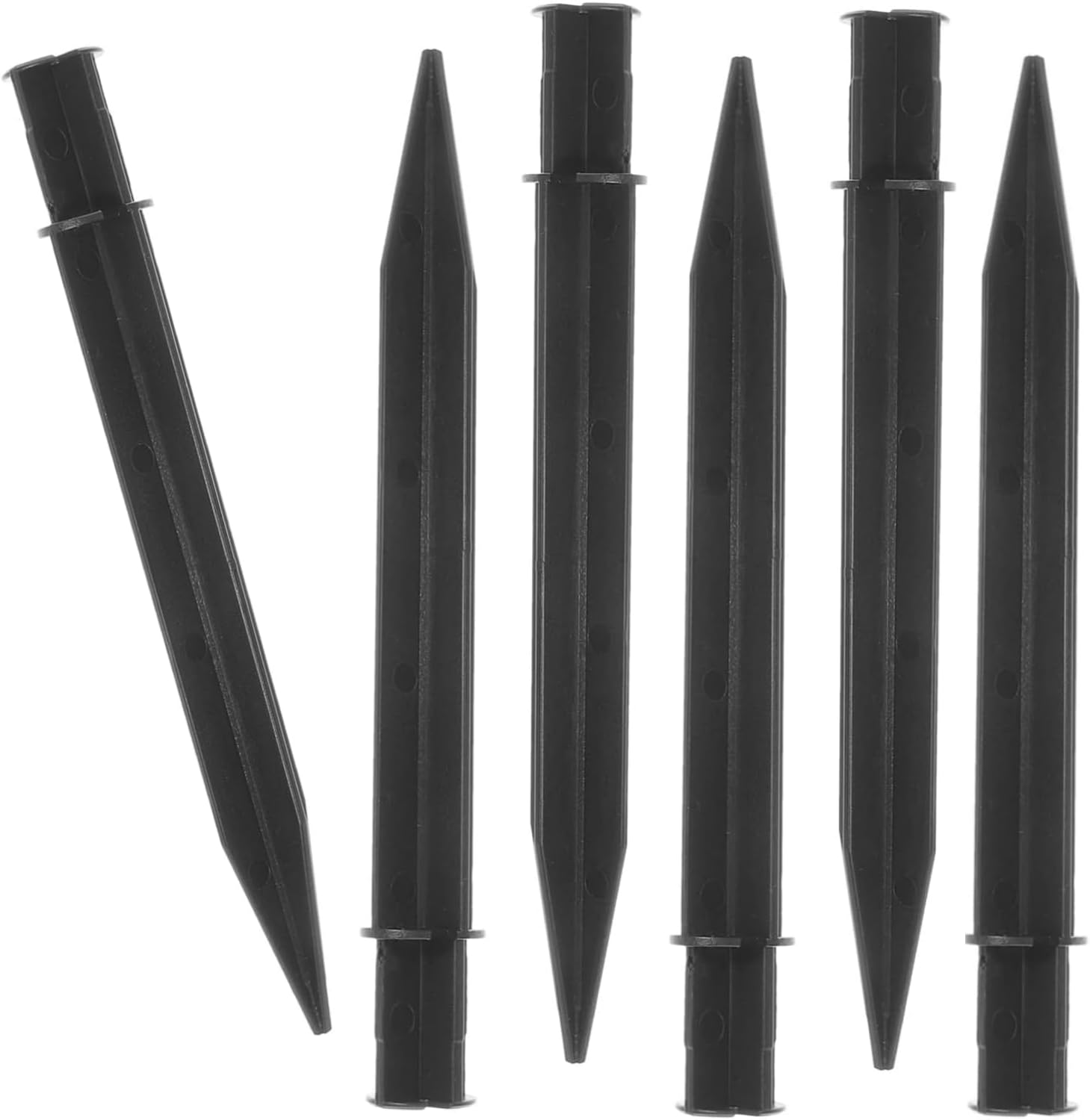 6Pcs Reinforced Ground Spikes, Solar Lights Replacement Stakes, Plastic