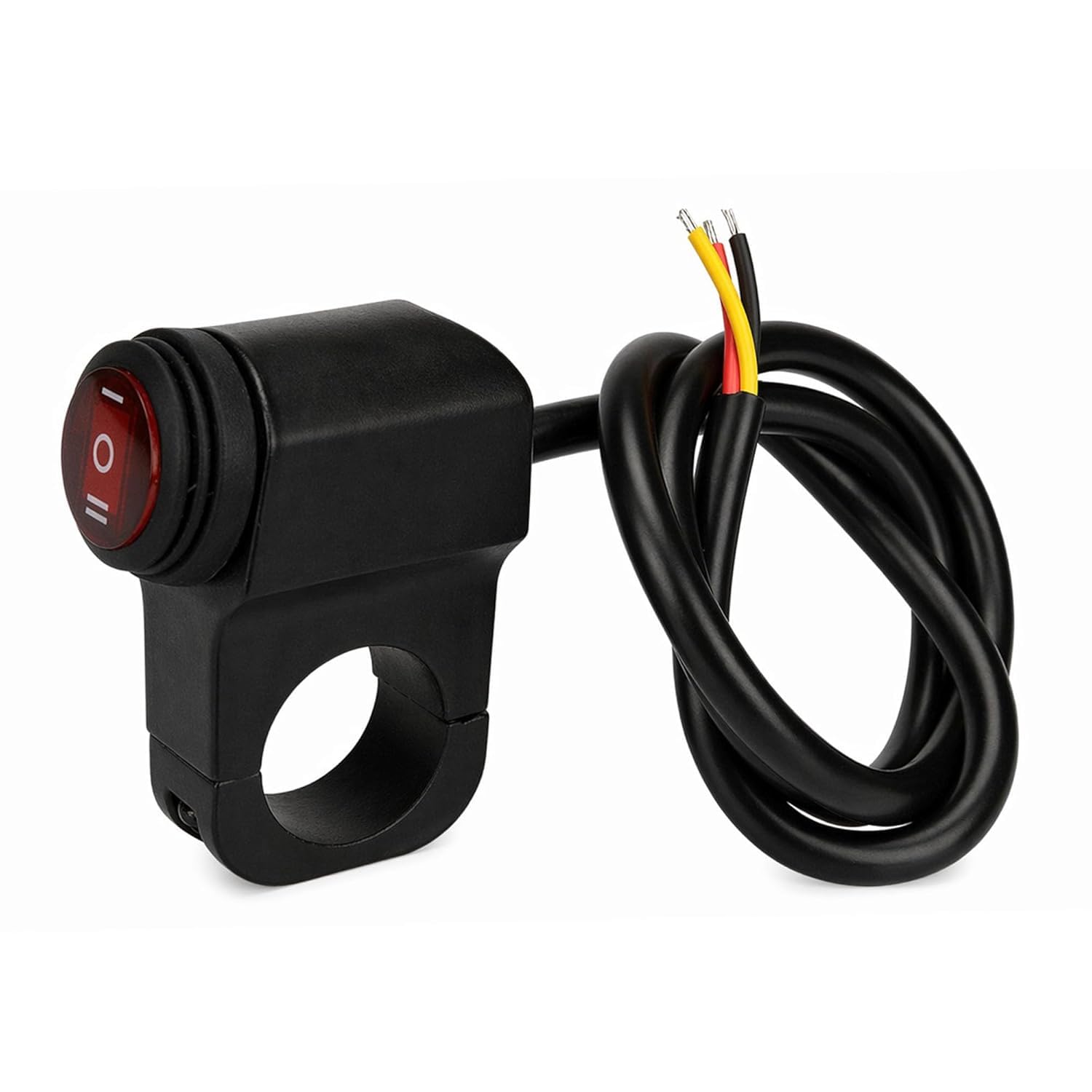 12 Volts Motorcycle Handlebar Mount 3 Way On-Off Button Push Button Switch Double Flash Dangerous Lamp Switch Controller Switch (1pc)-image-30