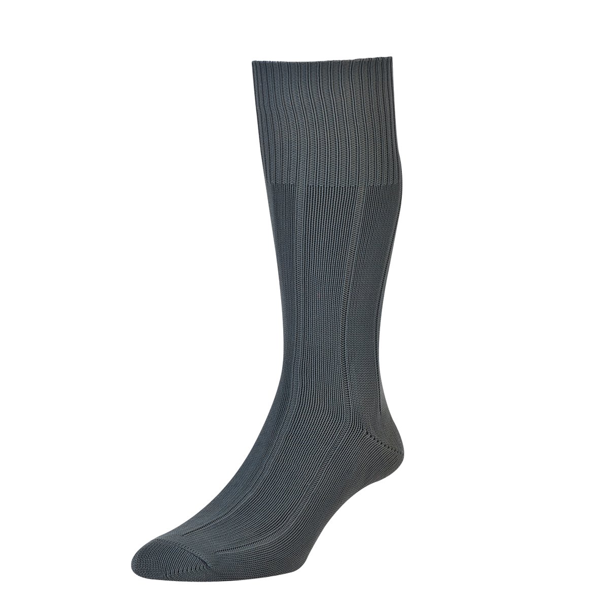 HJ Hall Indestructible HJ1 Broad Rib Half Hose Socks / UK 6-11 Eur 39-45 & UK 11-13 Eur 45-47 (UK 6-11 Eur 39-45, Dark Grey)