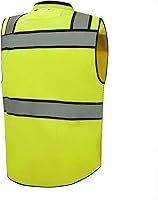 Vista 4 de 3C Products - Chaleco de agrimensor ANSI Clase 3 de alta calidad con cuello acolchado, bolsillo para tableta, bolsillo para lata y bolsillo trasero