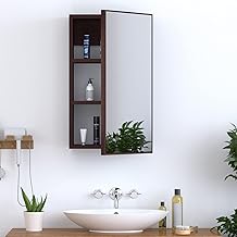 Kellen Engineered Wood Dressing Mirror with Single Door/Dressing Cabinet for Bathroom/Storage Cabinet (Wenge) D.I.Y