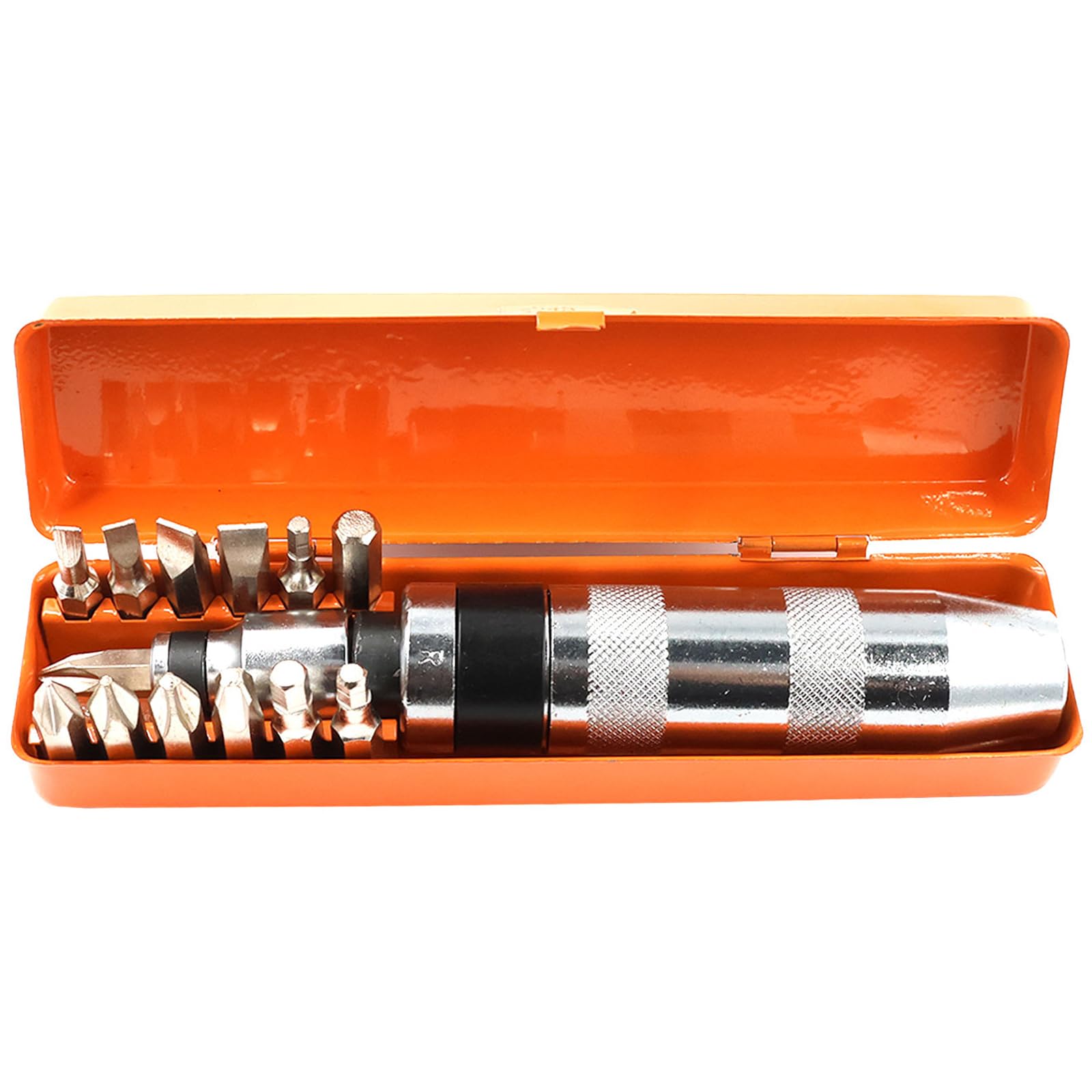 Anhoer 14Pcs Manual Impact Screwdriver Set 1/2" Drive Manual Impact Driver with Screw Adapter and Phillips Slotted Bits for Tighten and Rusted Fasteners or Frozen Bolts