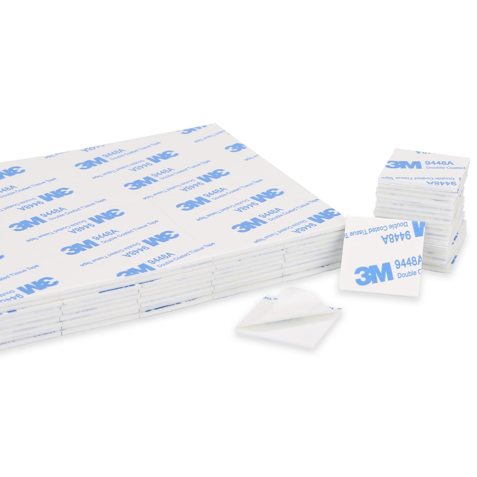 ASMJMJ 200Pcs Double Sided Foam Tape Strong Pad,27 × 27mm Square Heavy Duty Mounting Tape Super-Sticky White Double Sided Tape for Photo Album Walls,