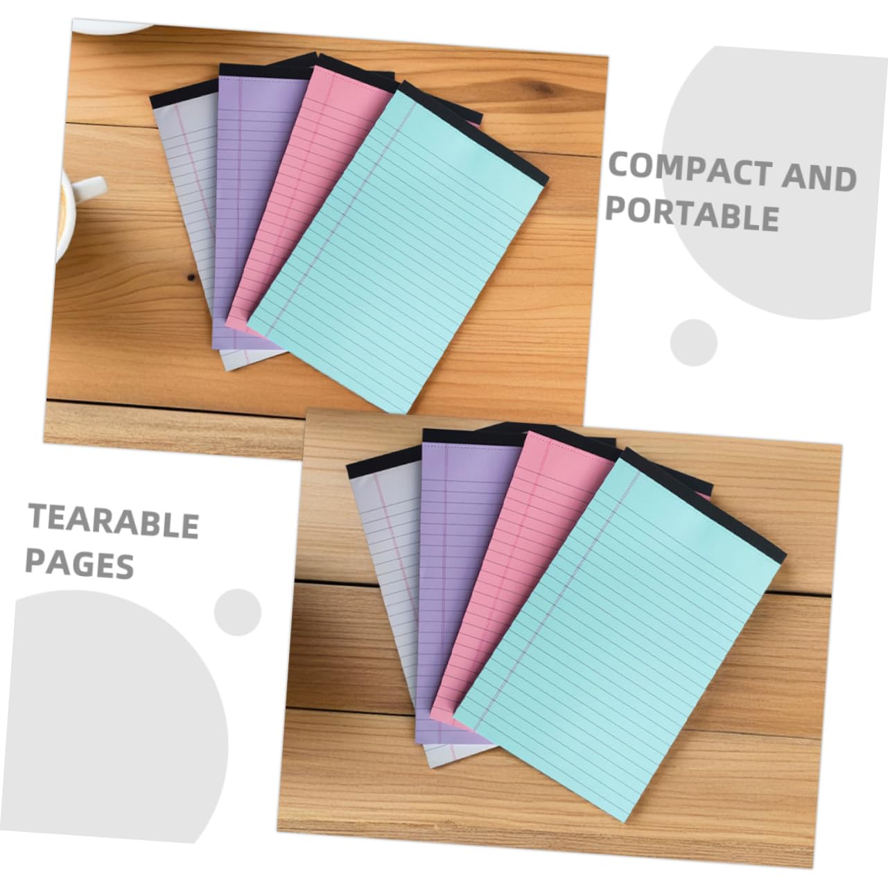 DOITOOL Confezione Da 12 Blocchi Di Appunti Colorati Strappabili Formato A5 Piccoli Quaderni Colorati Blocchi Di Carta A Righe Per Casa Ufficio Scuola Attività Commerciale