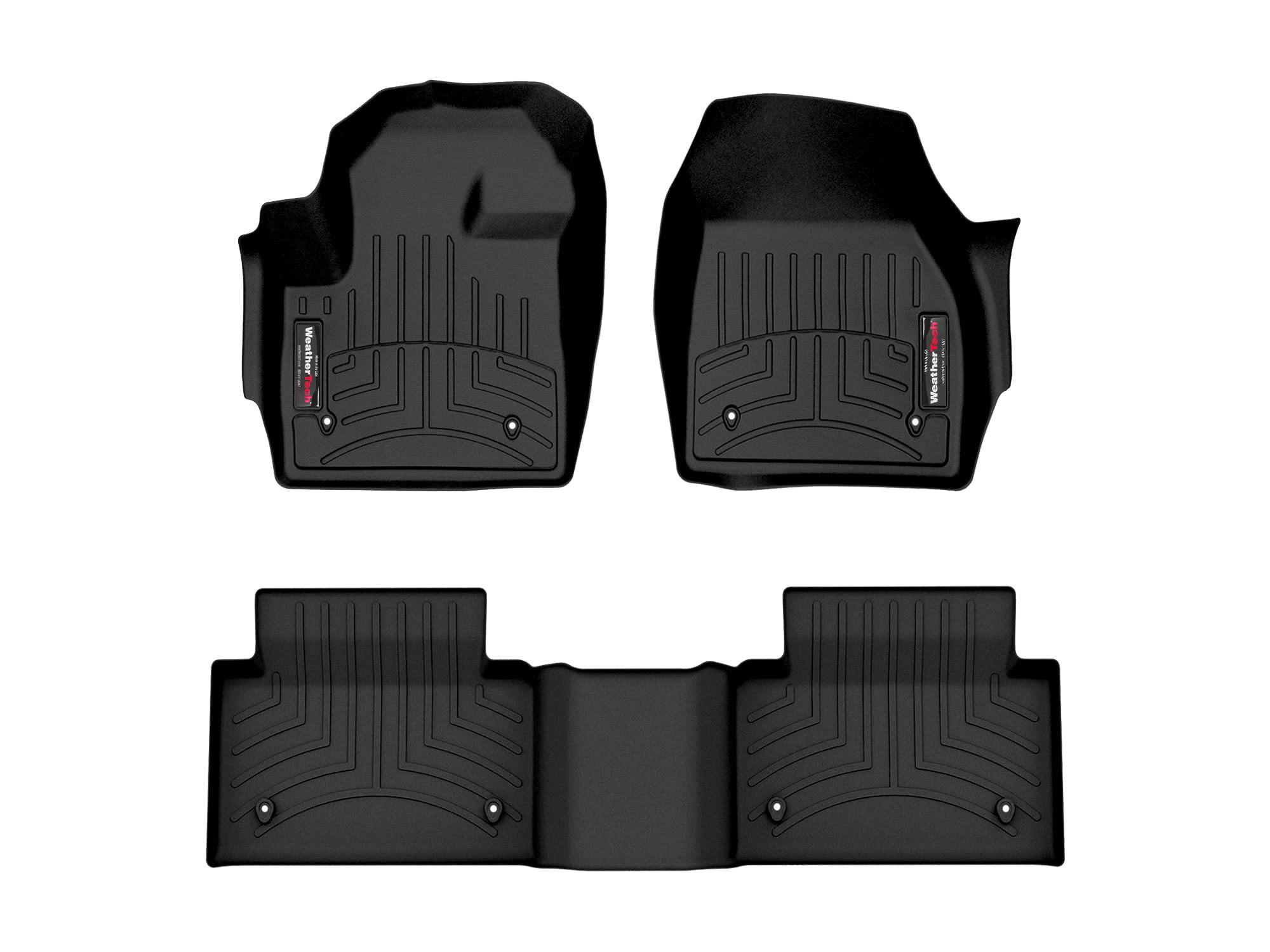 WeatherTechCustom Fit FloorLiners for Nissan Frontier, Frontier, 1st & 2nd Row (441705-1-2), Black