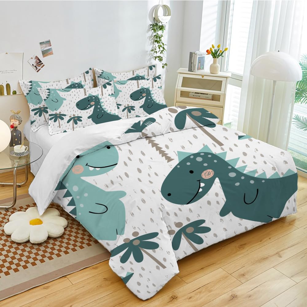 Parure De Lit Enfant 135x200 Cm – Motif Chevaux 3D – Housse De Couette + 2 Taies – Microfibre Douce Et Respirante