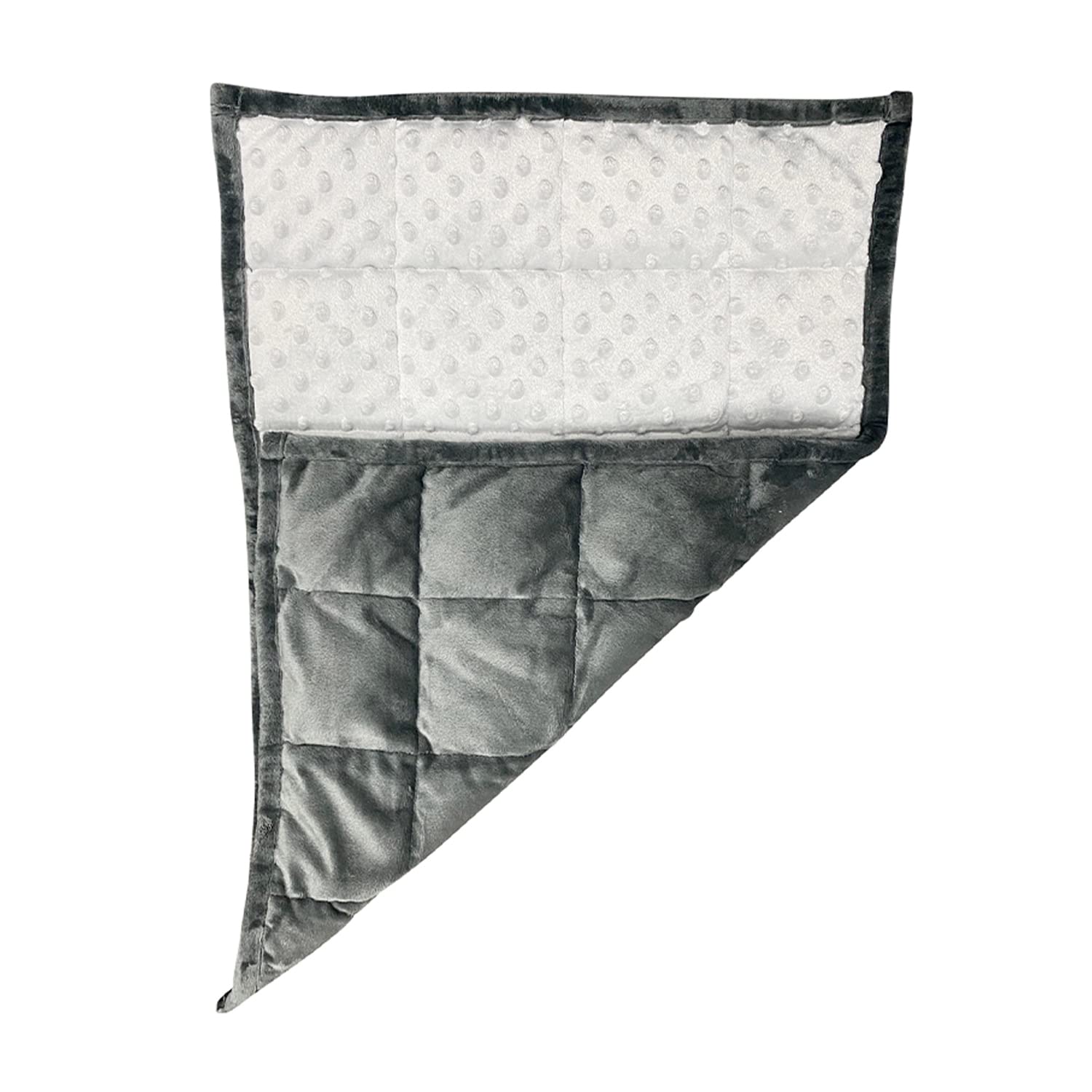 Playlearn Weighted Lap Blanket - Soft Grey Velour Materia...
