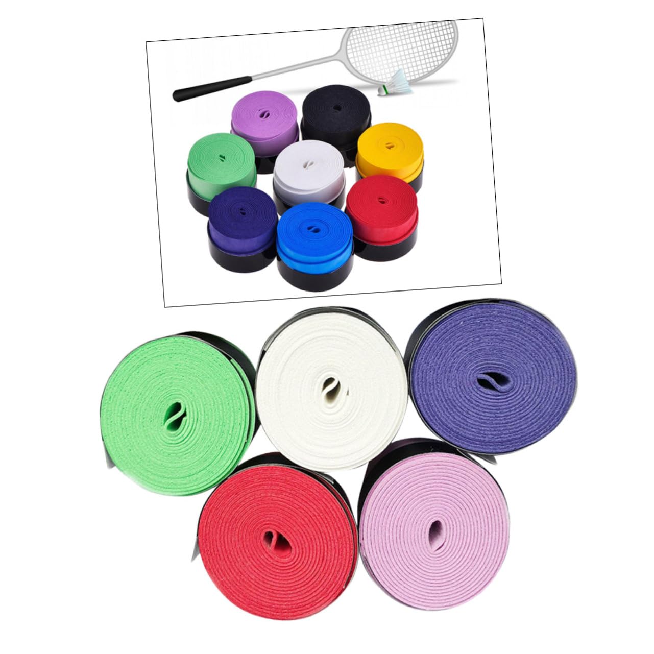 SUPVOX Tennis Badminton Racket Sweatband Scrub Dry Hand Gel Non-Slip for Comfortable Play