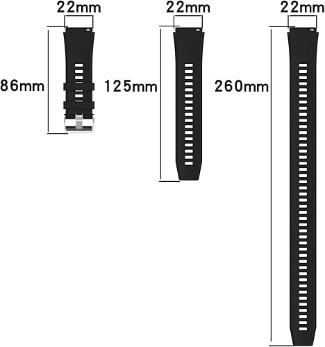 Miniatura 7 de Compatible con Huawei Watch Ultimate - Correa de repuesto de silicona de 0.866 pulgadas compatible con Huawei Watch UltimateWatch GT3 SEWatch Buds