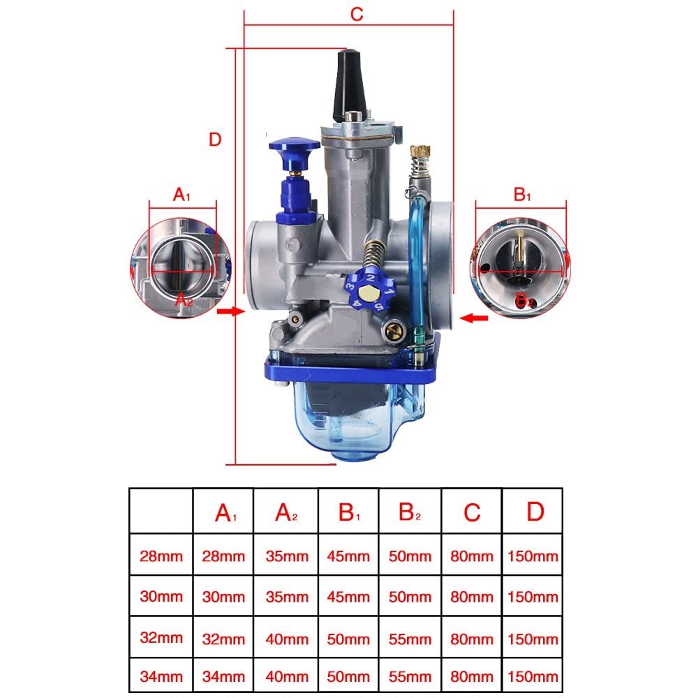 Carburatore Pwk 30 Mm Per Moto, Scooter, Quad, ATV, Dirt Bike E Pit Bike (250cc-300cc) - 6