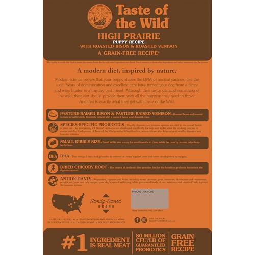 Taste of the Wild High Prairie Puppy Dry Dog Food, Roasted Bison, 28lb