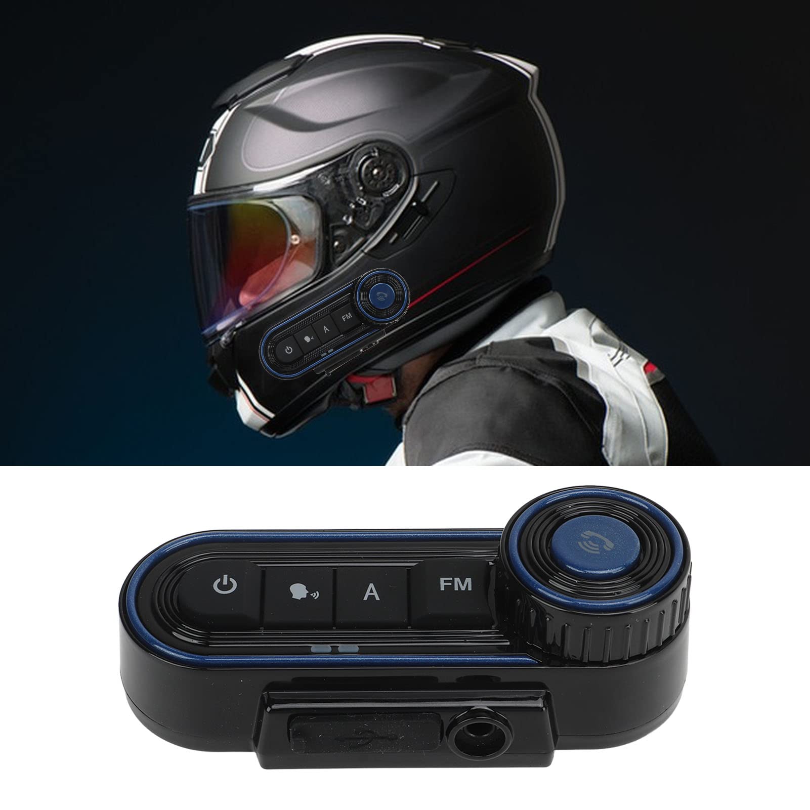 Gavigain Bluetooth 5.3 Helmet Headset, Dual Phone Connection, Waterproof FM Radio, Universal Compatibility for Cycling and Motorcycle Riders : Electronics