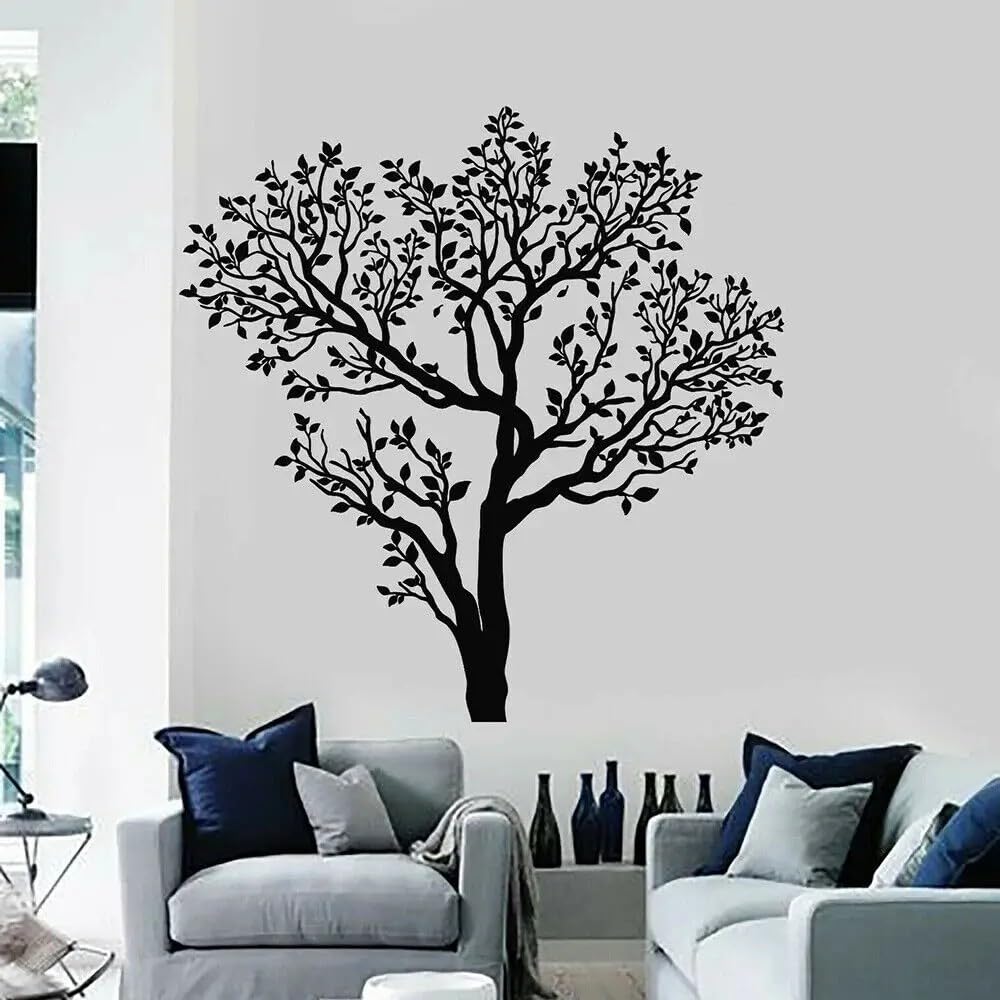 Vinyl Wall Decal Living Room Art Tree Branch Leaves StickersLiving Room Decor Mural Art Sticker Nursery Decor 56x56cm