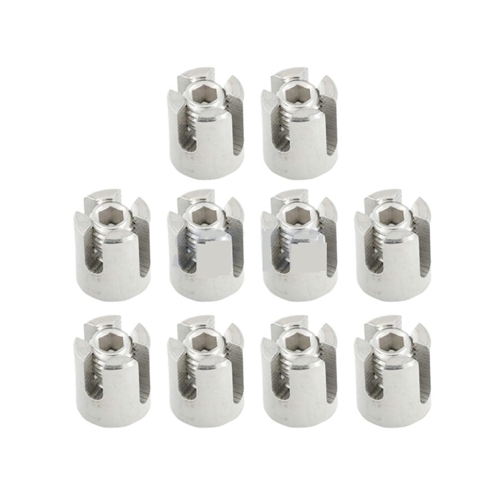 KEXYOAN Cross Cable Clamps 10 PCS M2/M3/M4/M5/M6 Marine Grade 316 Stainless Steel Wire Rope Trellis Green Wall Clip Clamp(for 6mm Wire Rope)