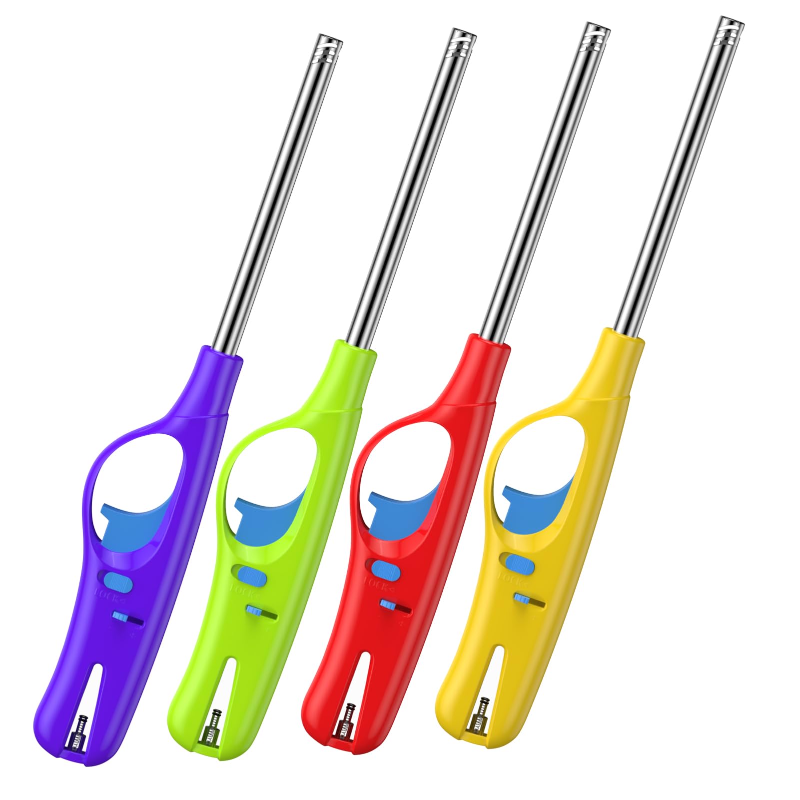 TOPKAY 4 Pack Long Stem Lighters