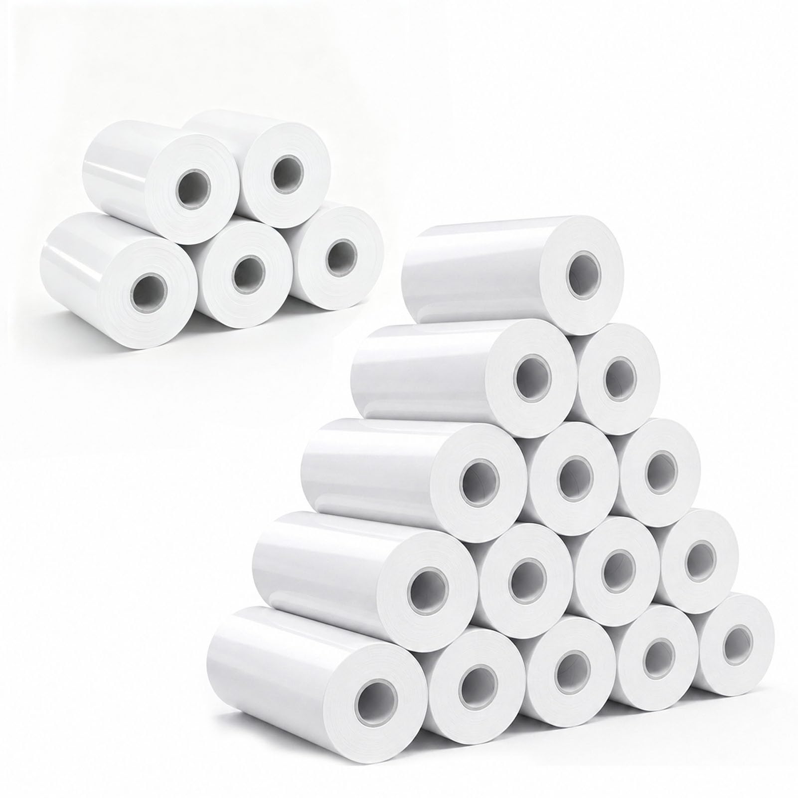 20 Rolls Kids Camera Paper Roll, 57x25mm Thermal Printer Paper White