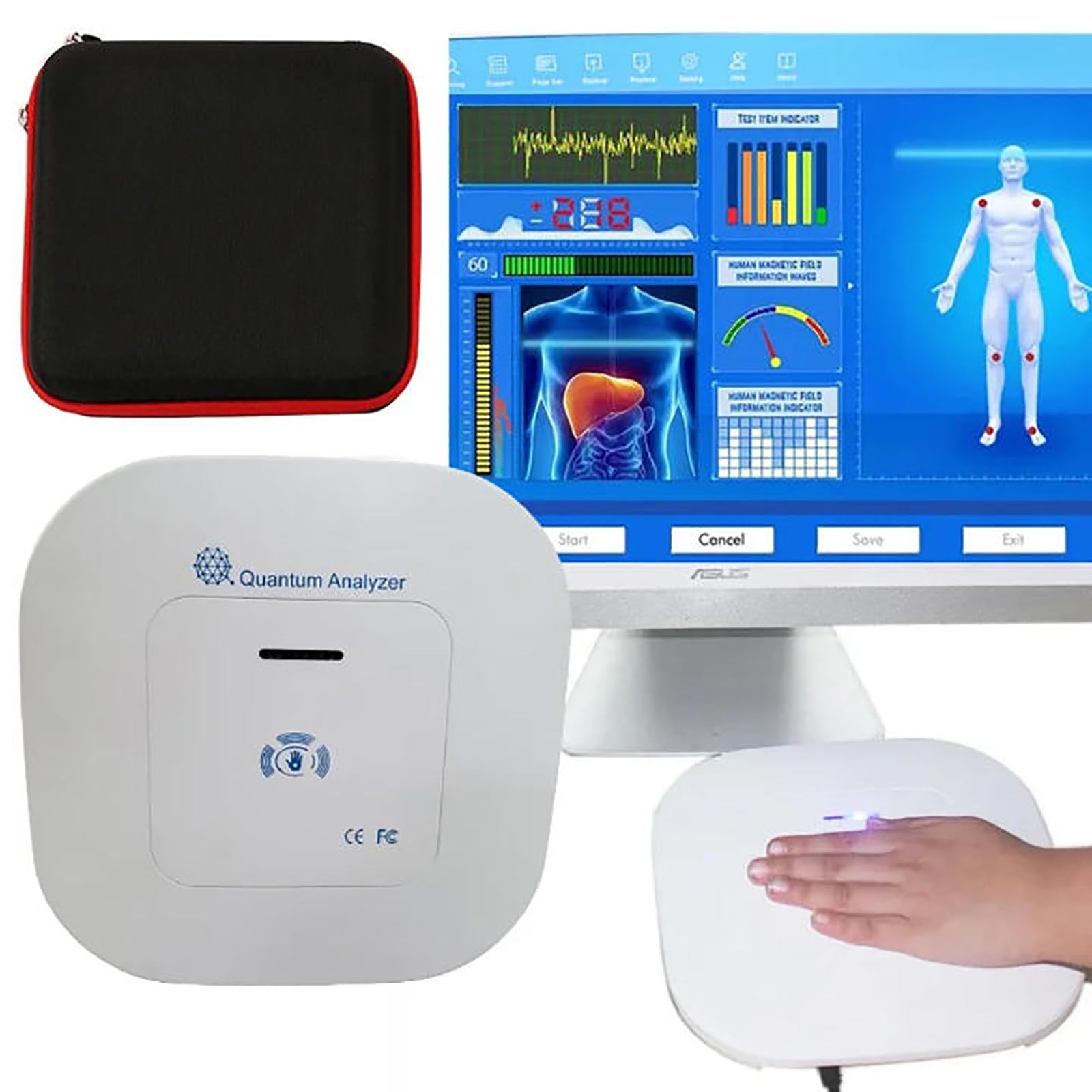 Analyseur Magnétique À Résonance Quantique 3 en 1,Mesure Précise,Analyseur Quantique Manuel À Contact,Multilingue,52 Rapports,pour Les Tests De Santé,Précision:Environ 85%
