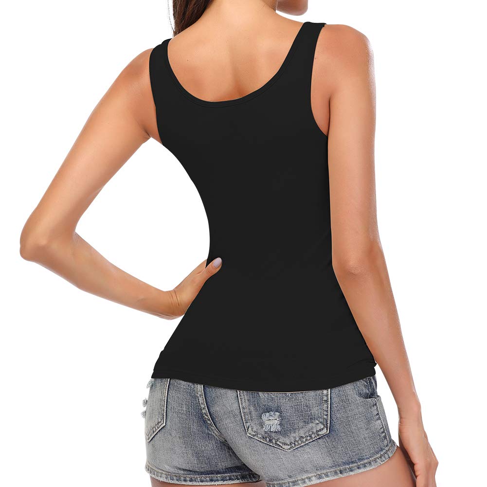 STARBILD Canotte da Donna con Reggiseno a Mensola Incorporato Cinghia Ampia Canottiera Senza Maniche Canotta Imbottita di Base per Un Abbigliamento Casual Quotidiano