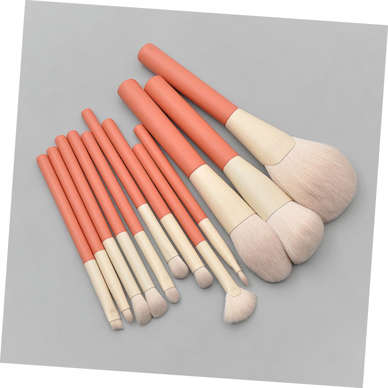 FRCOLOR 2sets Pennelli Per Trucco Con Manico Professionale Per Viso Ombretti Fard e Illuminante Accessorio Per Principianti e Makeup Artist