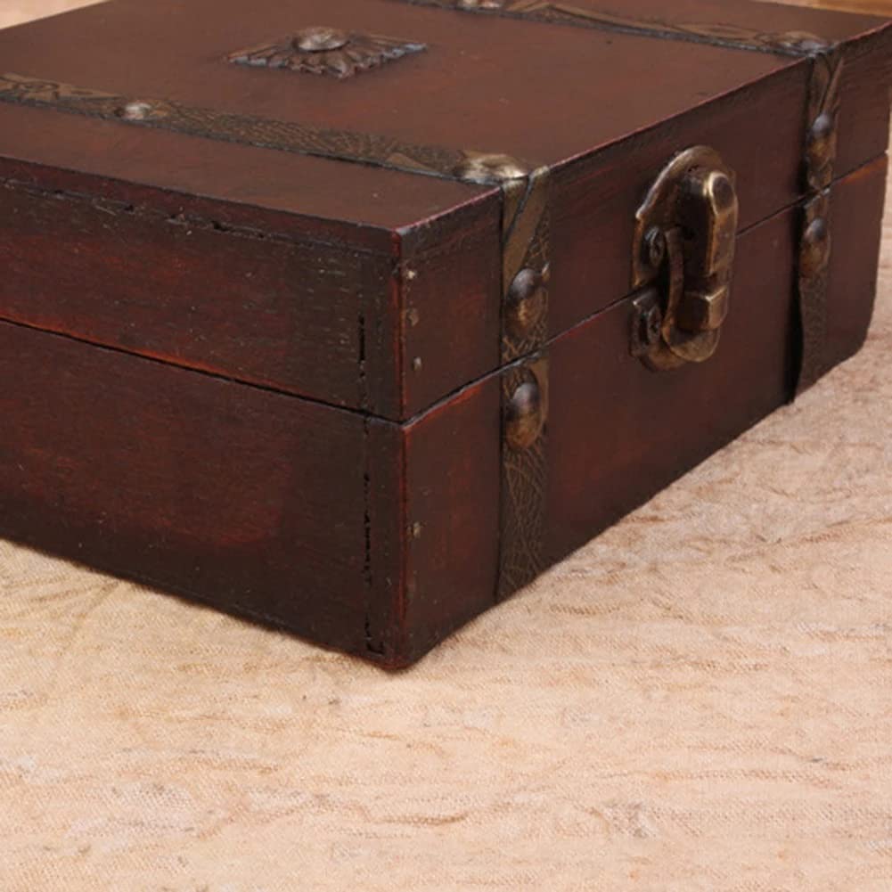 Confezione Regalo Retro Chiusura in Legno con Chiusura A Scatto, Scatola Regalo, Contenitore per Articoli Vari, Organizzatore, Esposizione per Imballaggi di Gioielli