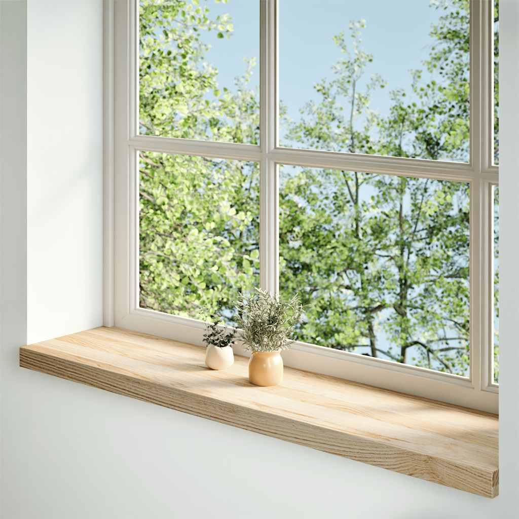 Gecheer Davanzali 2 pz Non Trattati 120x30x2cm Legno Massello di Rovere