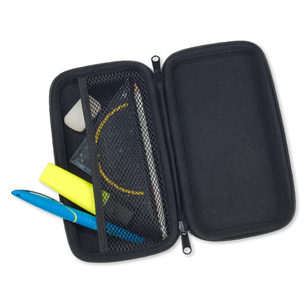 Casio Graph-Case, Schutztasche für Grafikrechner, schwarz, Carbon Design, mit Innentasche für Zubehör, 12.5 x 22 x 3.8 cm