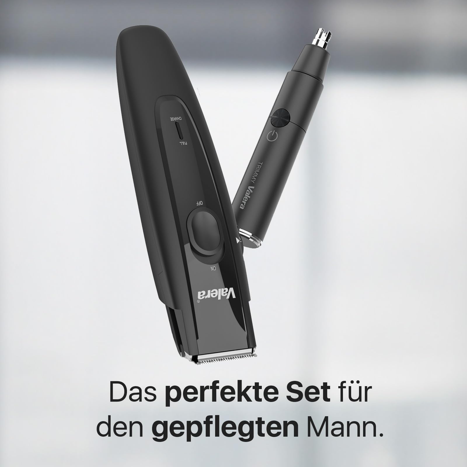 Valera X-Cut 642.02 Professioneller Bartschneider + Trimmy 624.02 Nasen- und Ohrenhaar-Trimmer - Geschenkidee für Männer
