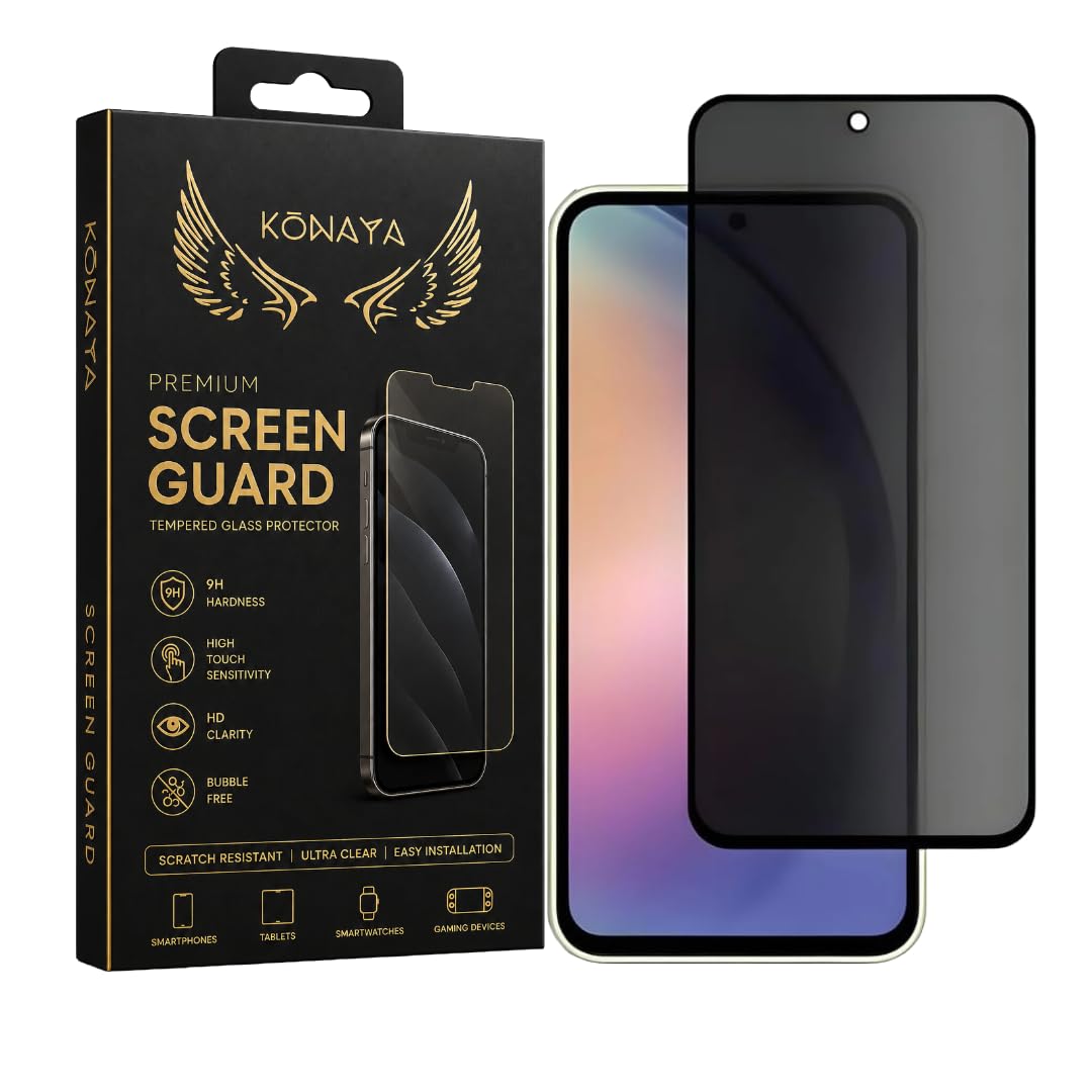 SAMSUNG GALAXY A35 5G Privacy Screen Guard Protector 9H Tempered Glass, Anti-Spy Protection, Scratch-Resistant, HD Clarity (Pack of-01)-image-5