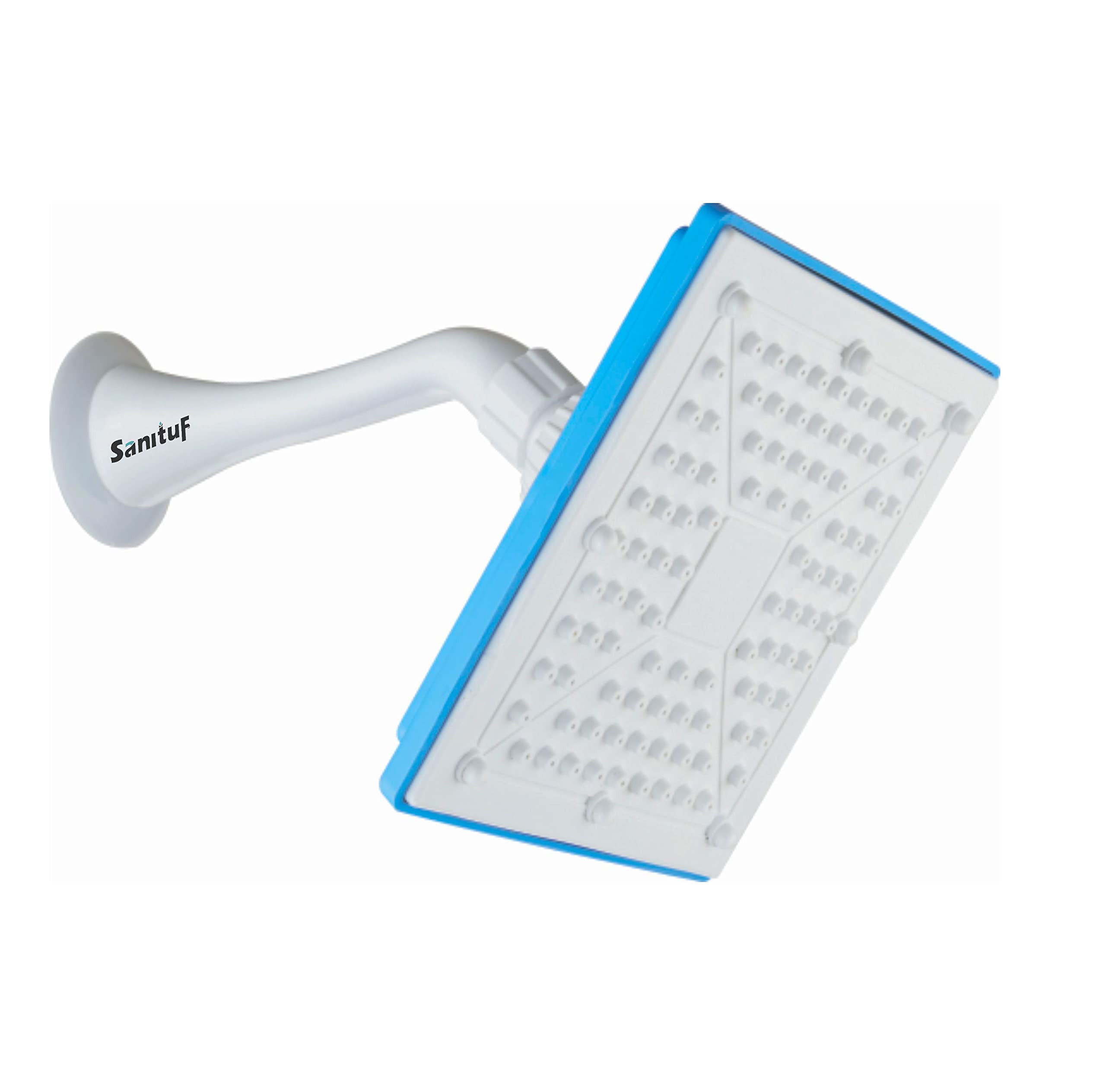 SanituF TESLA (BL) OVER HEAD SHOWER (4 inches) Ultra Slim with Arm Square, Bath Shower Head Set, Pressure Rain Shower Head (Blue) Pack of 1 (B0C6MGG5S2) Amazon Price History, Amazon Price Tracker