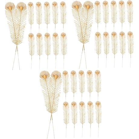 ibasenice Golden Edible Palm Leaves for Decorations