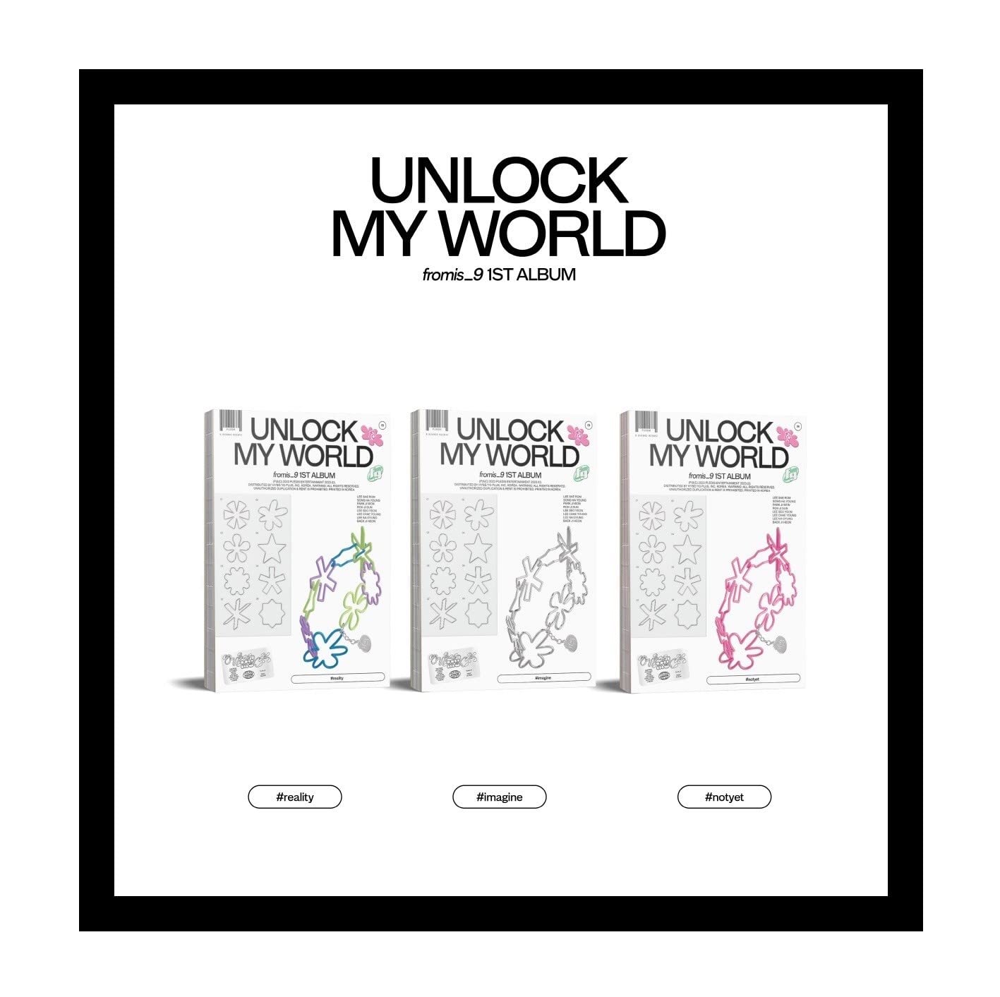 fromis_9 - Vol.1 Unlock My World CD (3 versions SET)