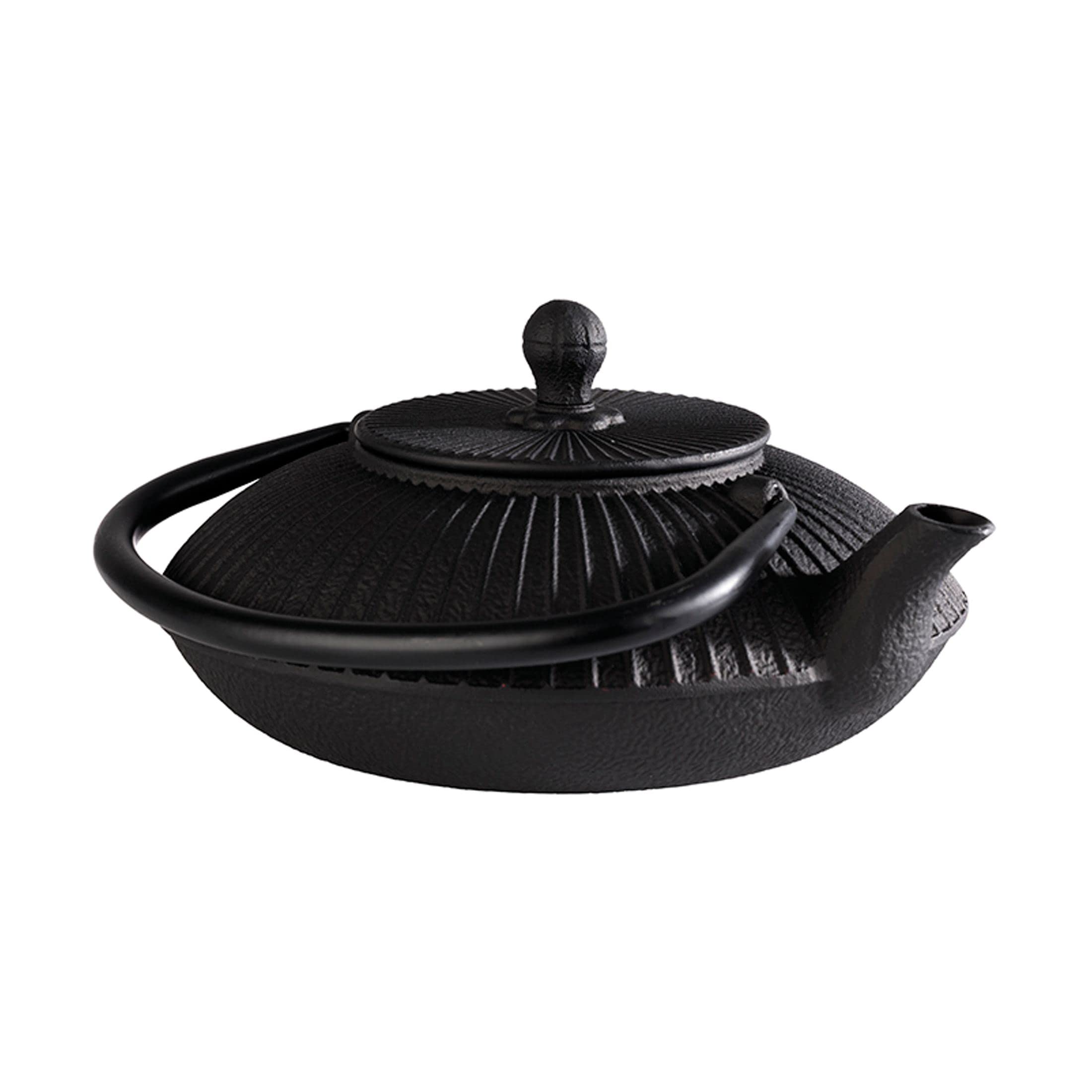 Teiera In Ghisa APS Asia - Smaltata Interno, Filtro Acciaio Inox, Capacit&agrave; 0.8L Per 2-3 Tazze, Colore Rosso