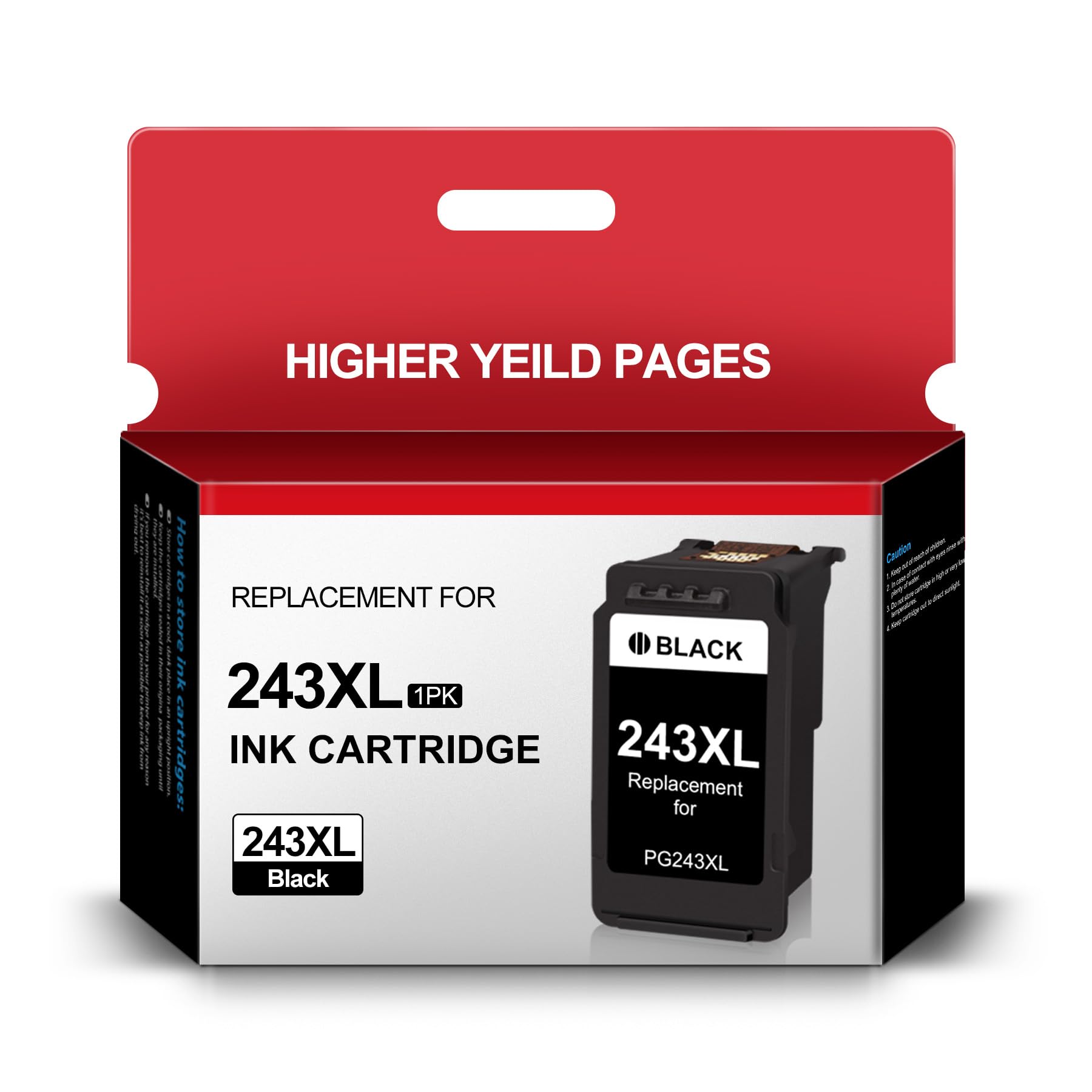 PG-243XL Black Ink Cartridge Replacement for Canon Ink PG-243 PG243XL 243XL 243 Compatible for TS3122 MX492 MG2522 MG2922 MG2420 TR4520 Printer (1 Black)