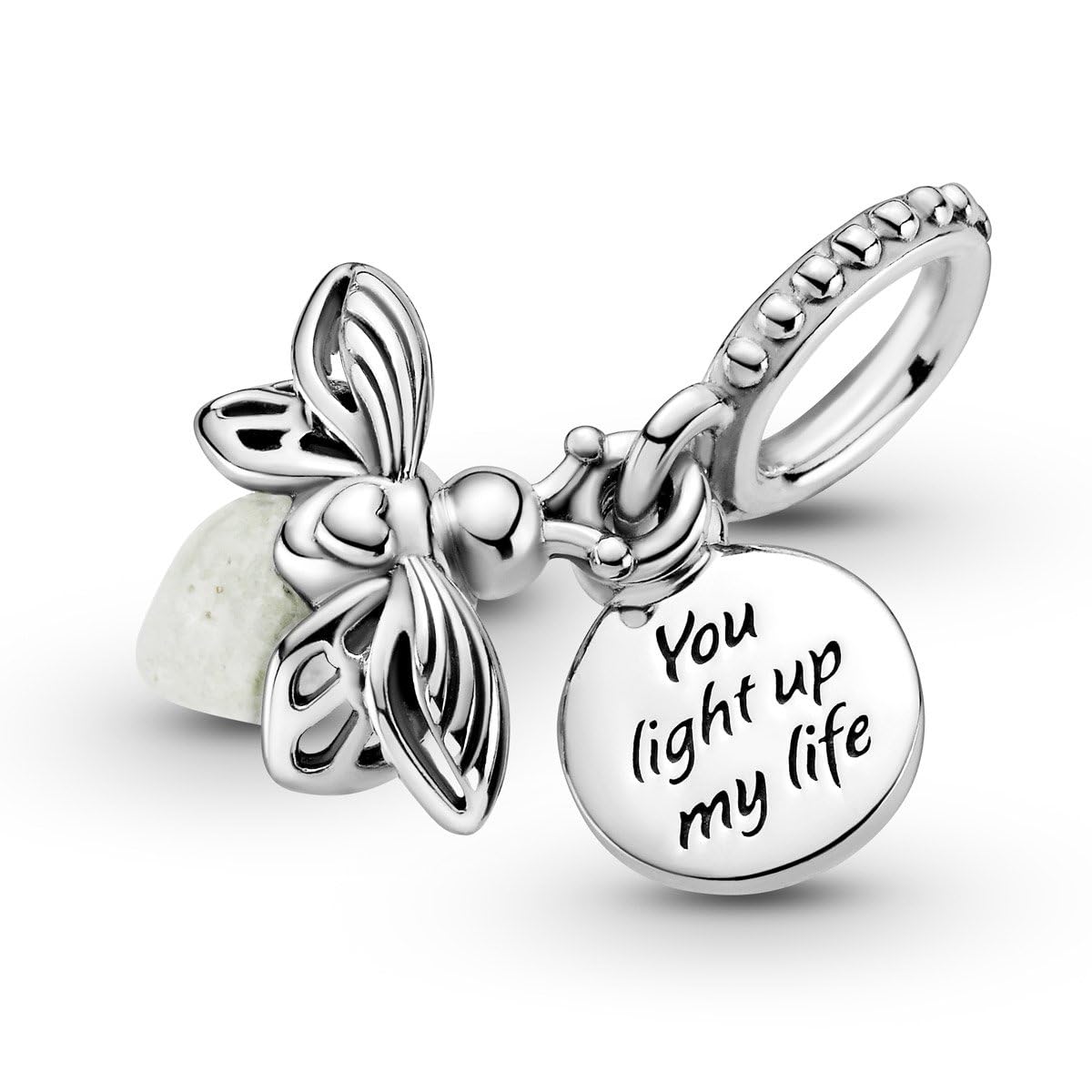 PandoraZestaw biżuterii Srebro próby 925 39808 | Łańcuszek z zawieszką charm, uroczy zestaw upominkowy dla kobiet, nowoczesny i nadaje się do codziennego użytku