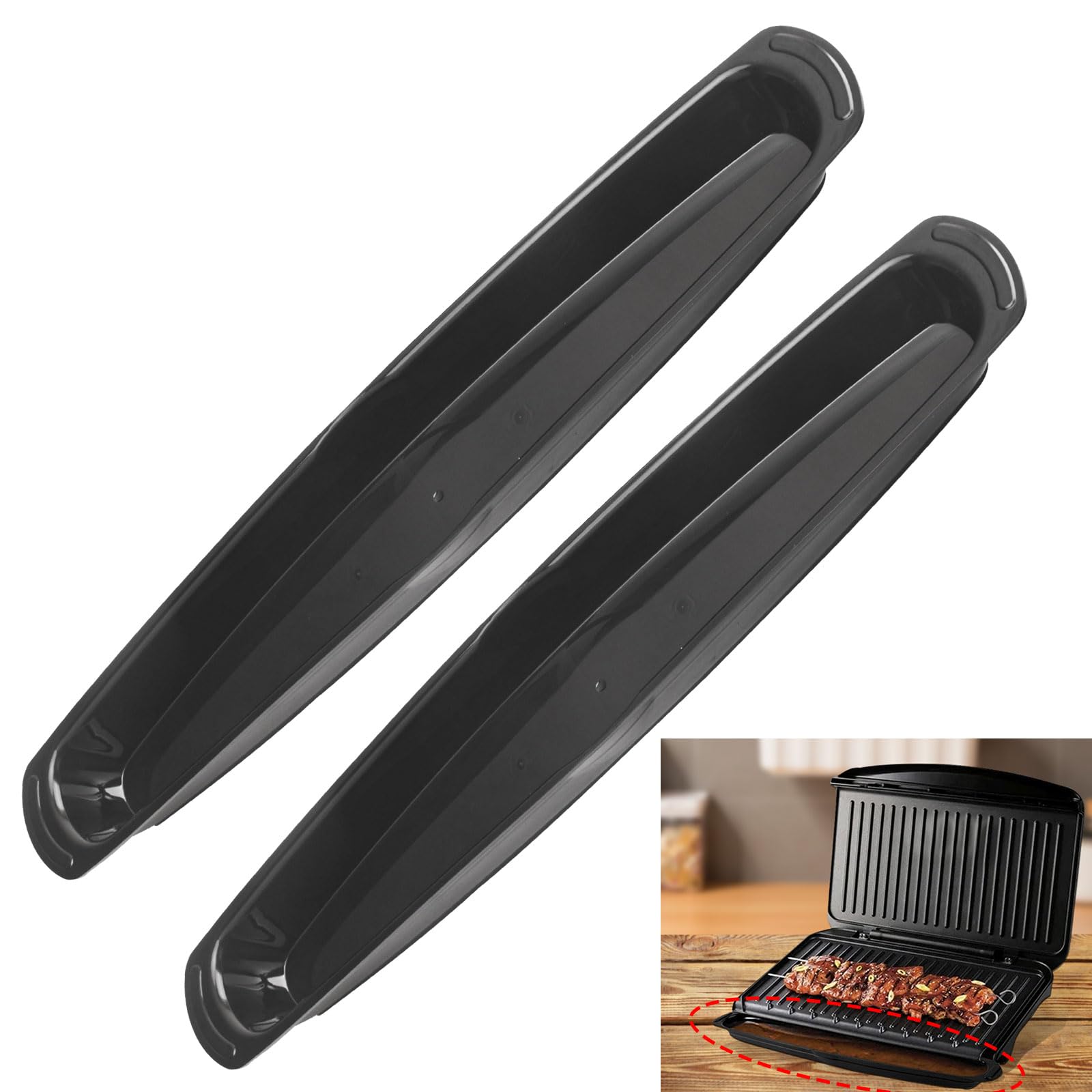 George Foreman Grill 2-Pack Drip Trays Replacement Pans