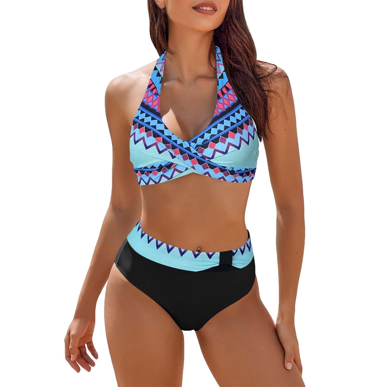 riou 2024 Conjuntos de Bikinis para Mujer Push Up Sexy Estampado Floral Conjunto Traje de Baño Bohemio Dividido BañAdores Reductores Bra Tops Ropa de Baño Verano Viajes Playa Vikinis