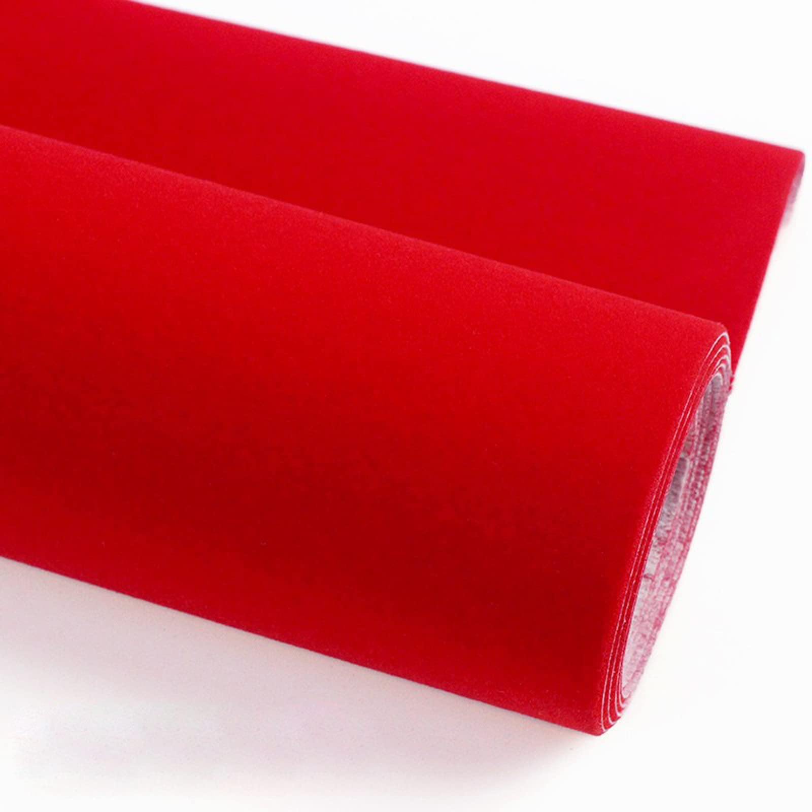 Felt Fabric Sheet, Polyester Velvet Felt Self-Adhesive 150cm Multicolor 0.5-2m(Dark Red,1.5 * 2m)