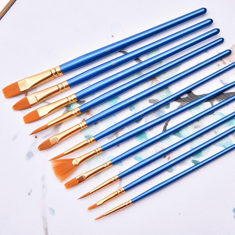 Ensemble De 24 Pinceaux Acryliques en Nylon pour Artistes Et Étudiants.