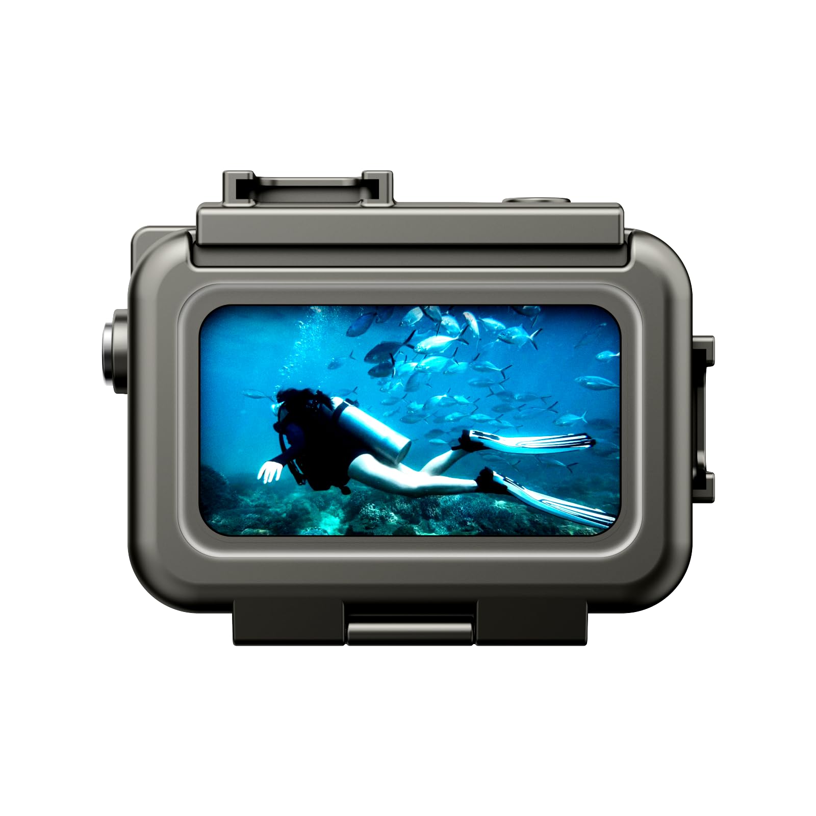 Waterproof Housing Case for Action 4/5 Pro, 60M Underwater Depth, Aluminum Alloy Construction, Dual Cold Shoe Design (YH-SF15004)-image-23