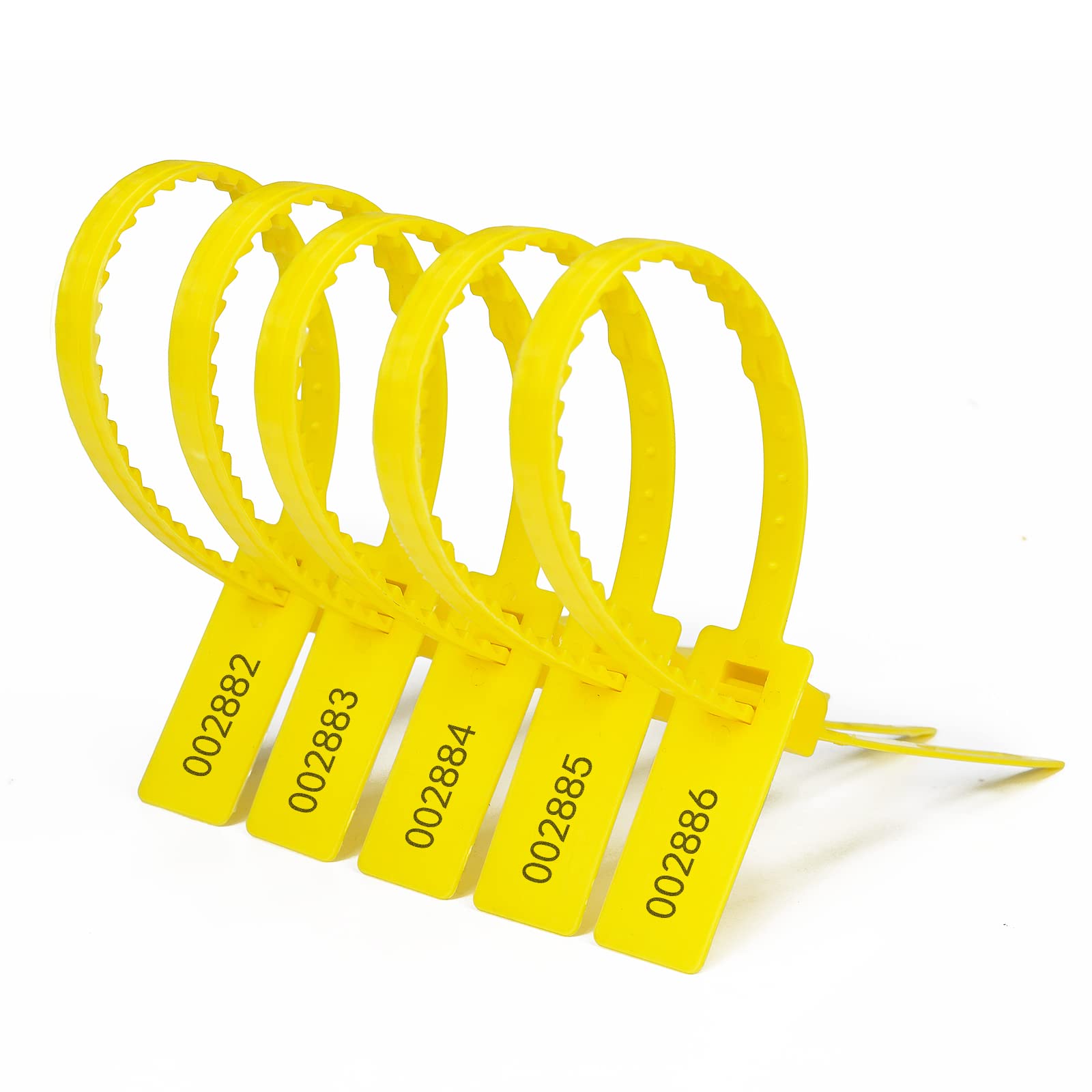 LeadSeals Heavy Duty Plastic Security Seals Self Locking Tamper Evident Shipping Seals Numbered Security Tags Pull Tight Securing Straps Truck Trailer Seals Length 337 mm 13.2