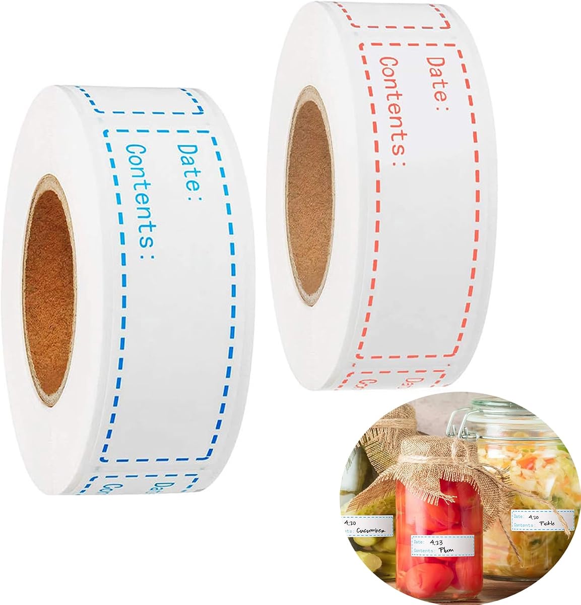 1000 etiquetas extraíbles para congelador, etiquetas de alimentos de 1 x 3 pulgadas para contenedores de alimentos, pegatinas de fecha de alimentos, etiquetas de almacenamiento de alimentos para refrigerador, fácil de limpiar, sin residuos, súper pegajosas, para cocina, tiendas de comestibles.