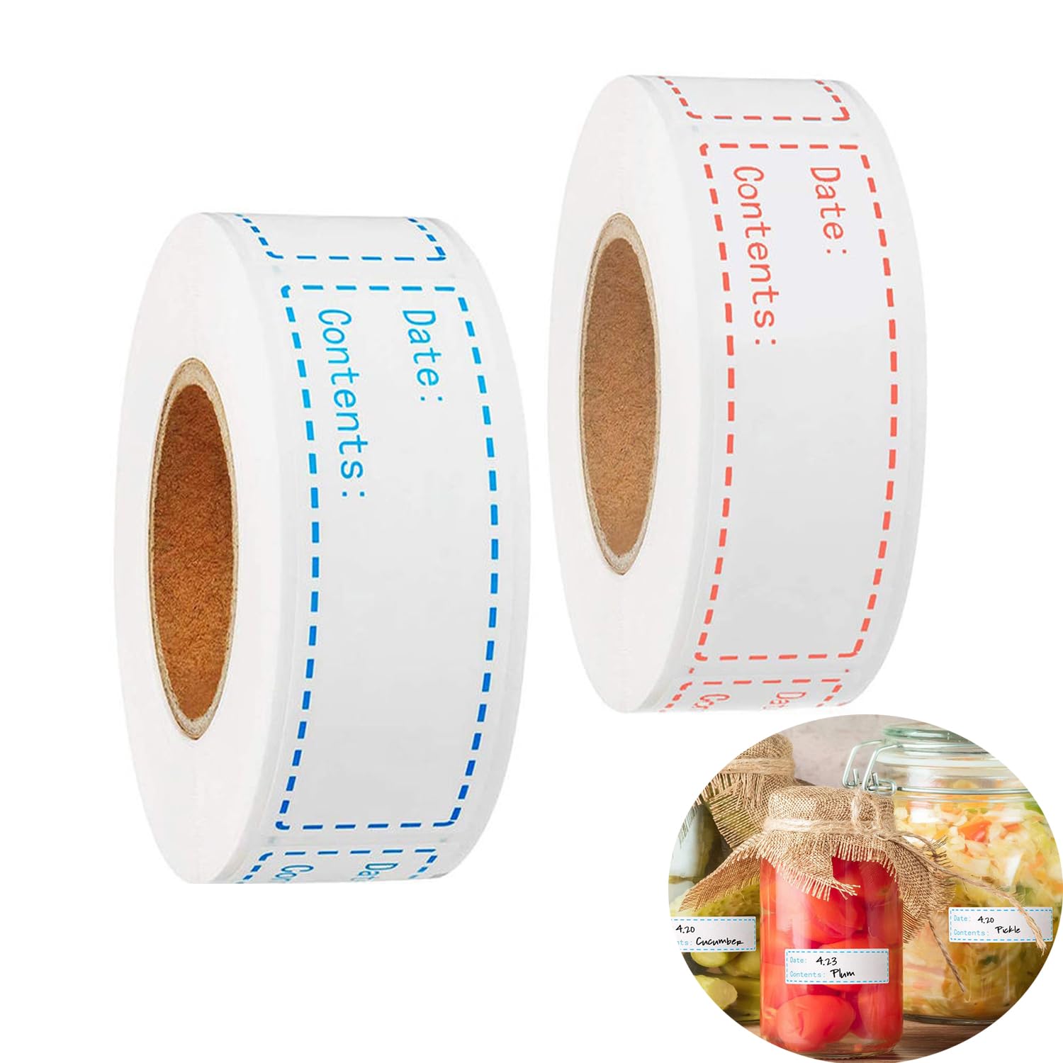 iHMeiju 1000pcs Removable Freezer Labels, 1 x 3 Inch Food Labels for Food Containers, Easy to Use, No Residue, Super Sticky, for Kitchen, Grocery Stores