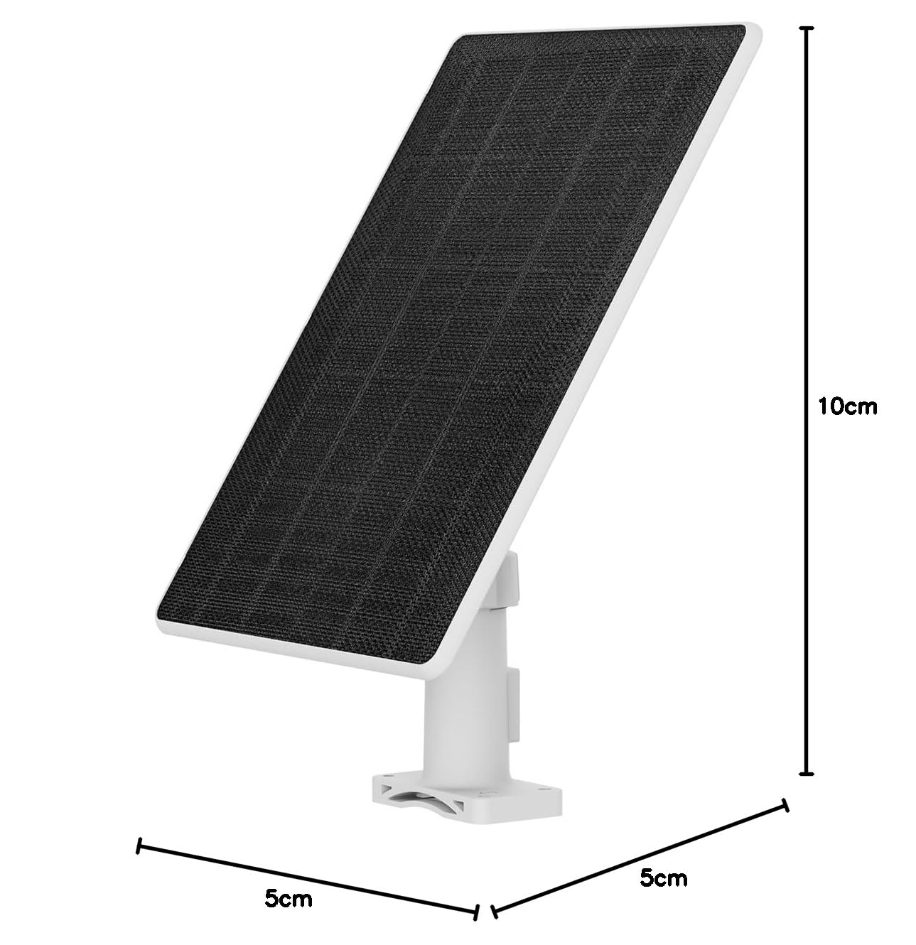 EZVIZ Panel Solar Fuente de Alimentación con Puerto Tipo C, para Cámaras Vigilancia WiFi Exterior con Batería, Impermeable, Montaje Ajustable, 8W, Fuente de Alimentación Continua (con Cable de 3m)