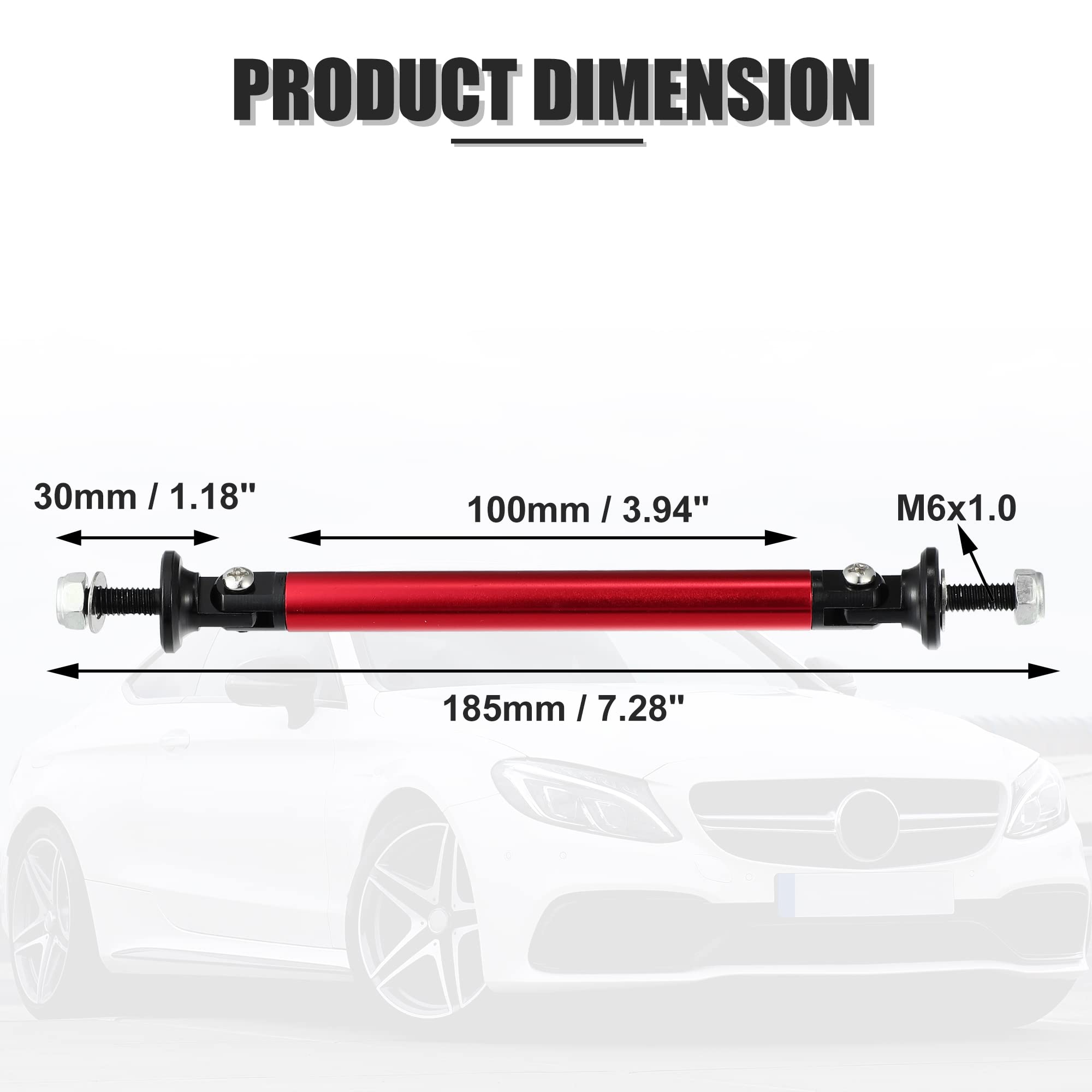 Splitter Rods Front Splitter 1pair 100mm 3.94